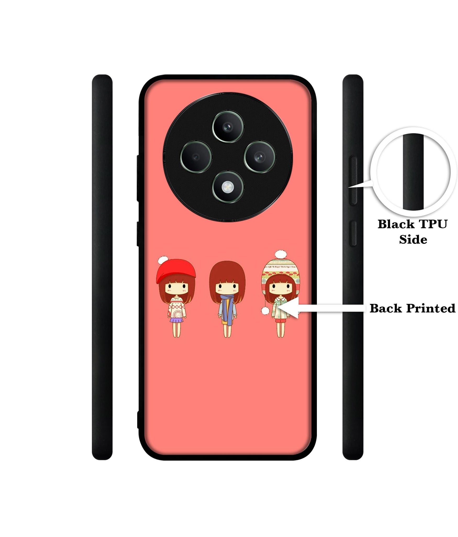 Cute Girls Designer 2D Printed Back Case Cover for Oppo F27 5G / Reno 12F 5G
