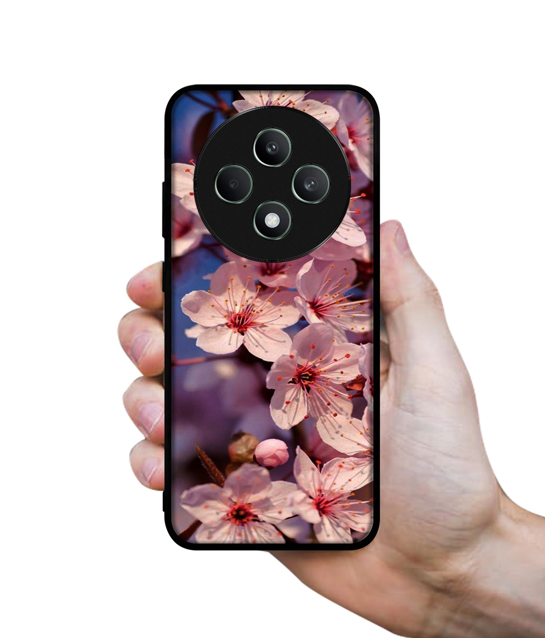 Pink Flowers Pattern Designer 2D Printed Back Case Cover for Oppo F27 5G / Reno 12F 5G