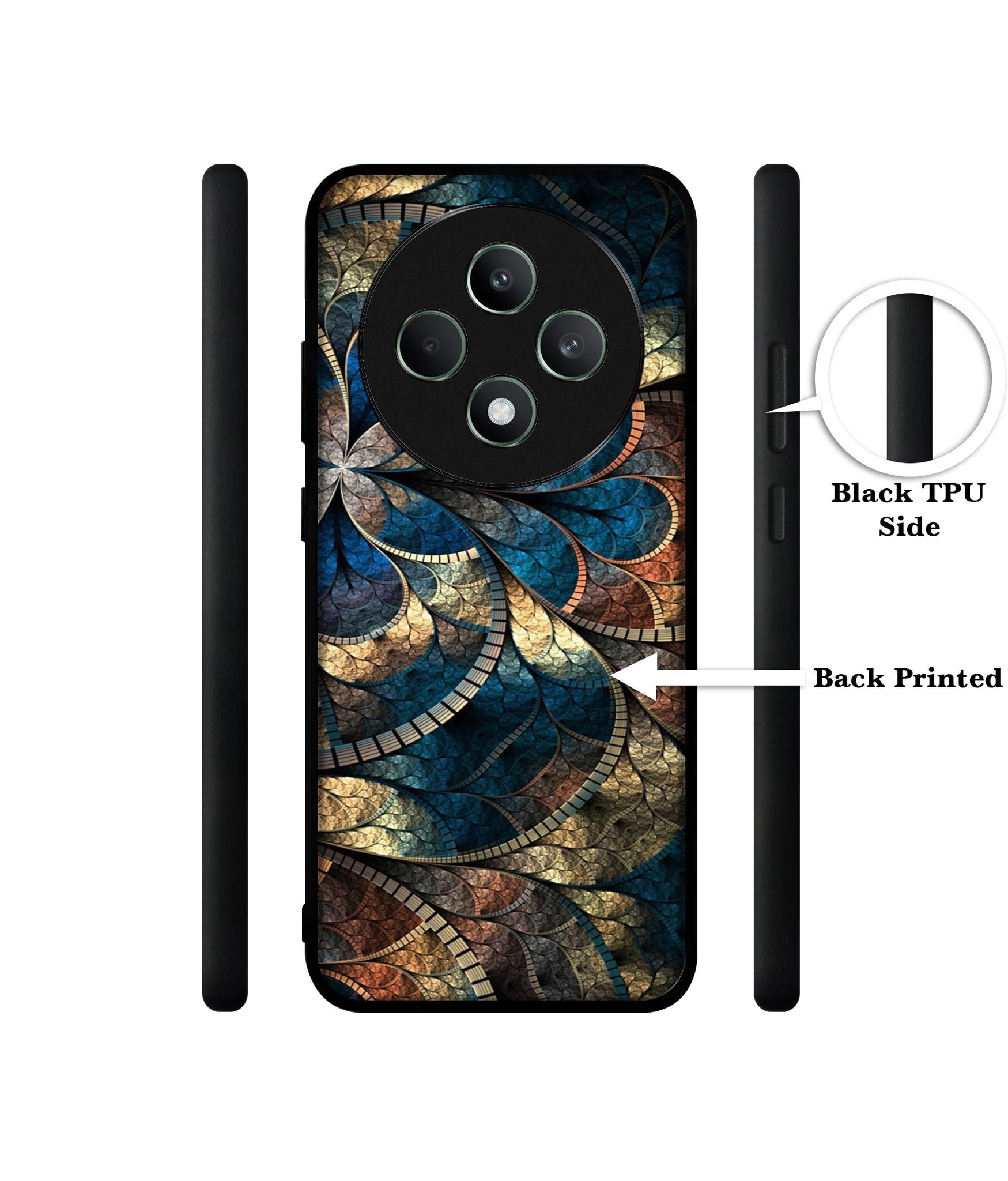 Fractional Pattern Designer 2D Printed Back Case Cover for Oppo F27 5G / Reno 12F 5G