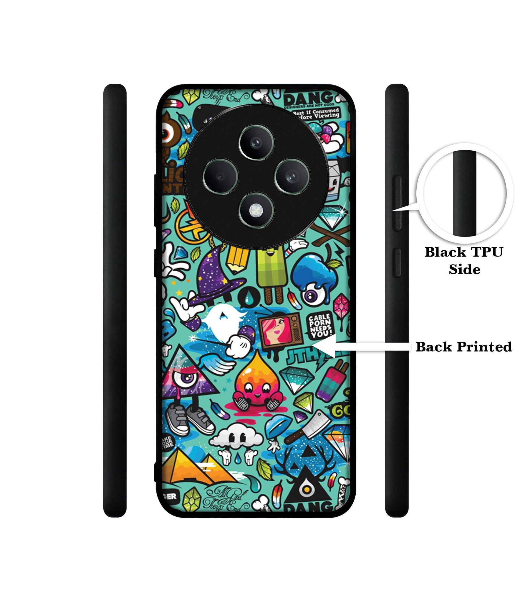 Crazy Designer 2D Printed Back Case Cover for Oppo F27 5G / Reno 12F 5G