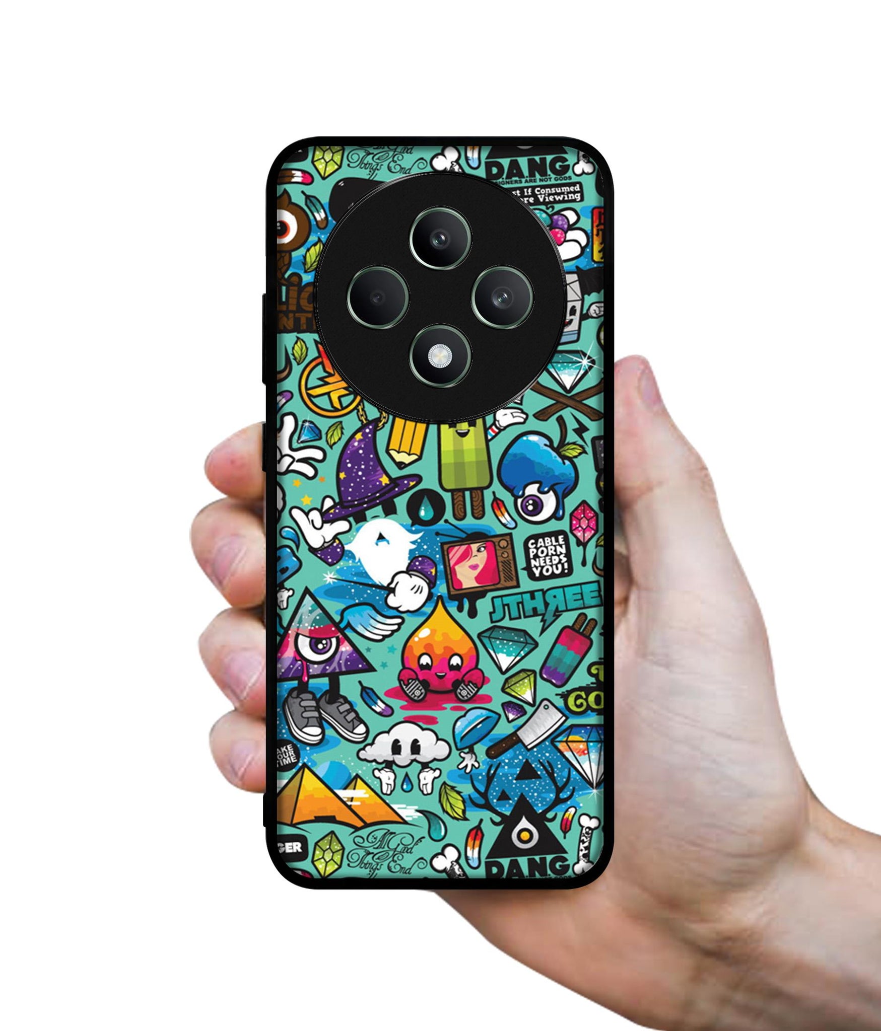 Crazy Designer 2D Printed Back Case Cover for Oppo F27 5G / Reno 12F 5G