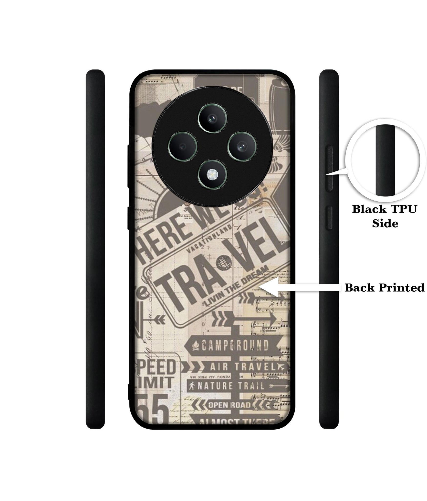 Travel Designer 2D Printed Back Case Cover for Oppo F27 5G / Reno 12F 5G