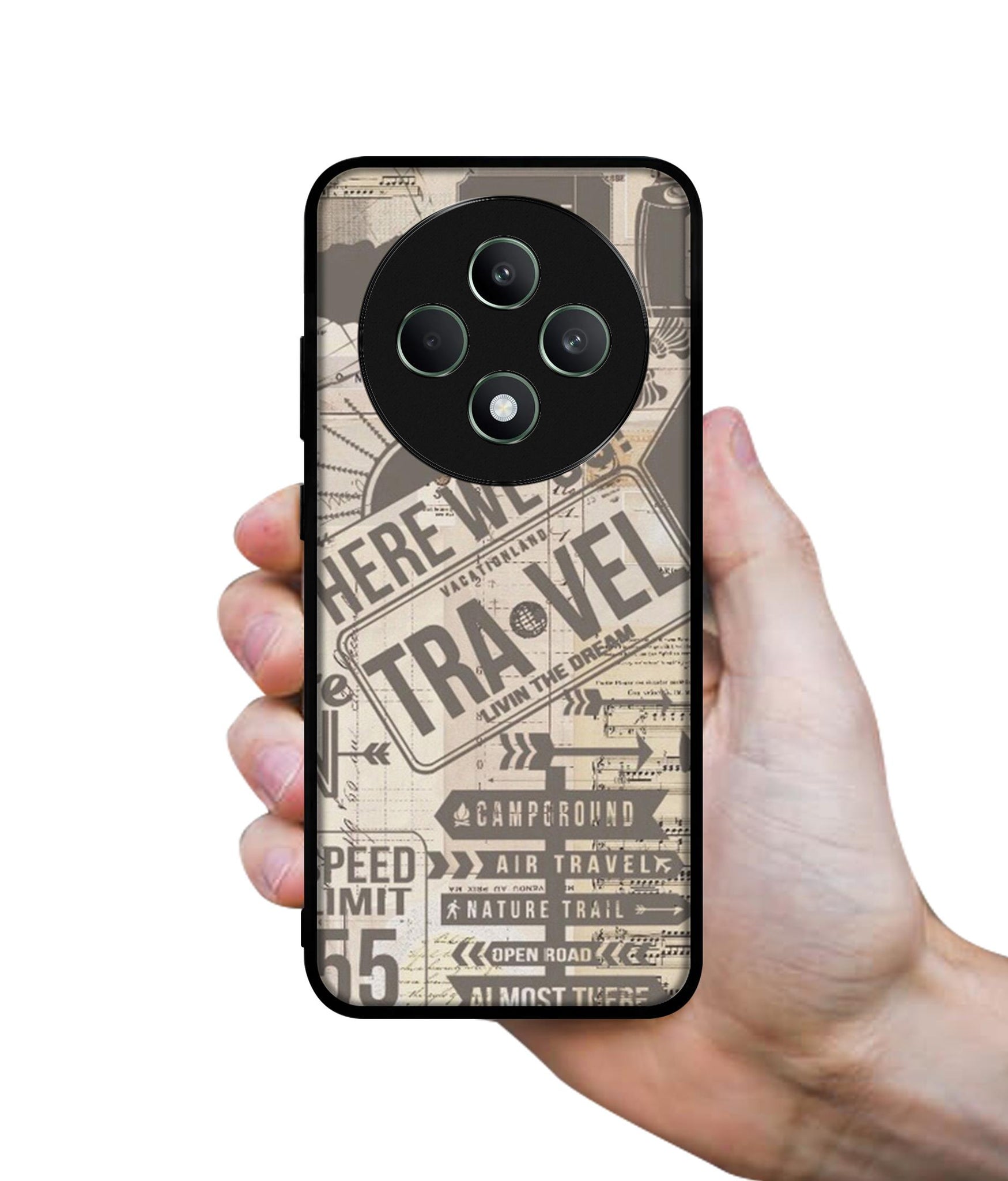 Travel Designer 2D Printed Back Case Cover for Oppo F27 5G / Reno 12F 5G