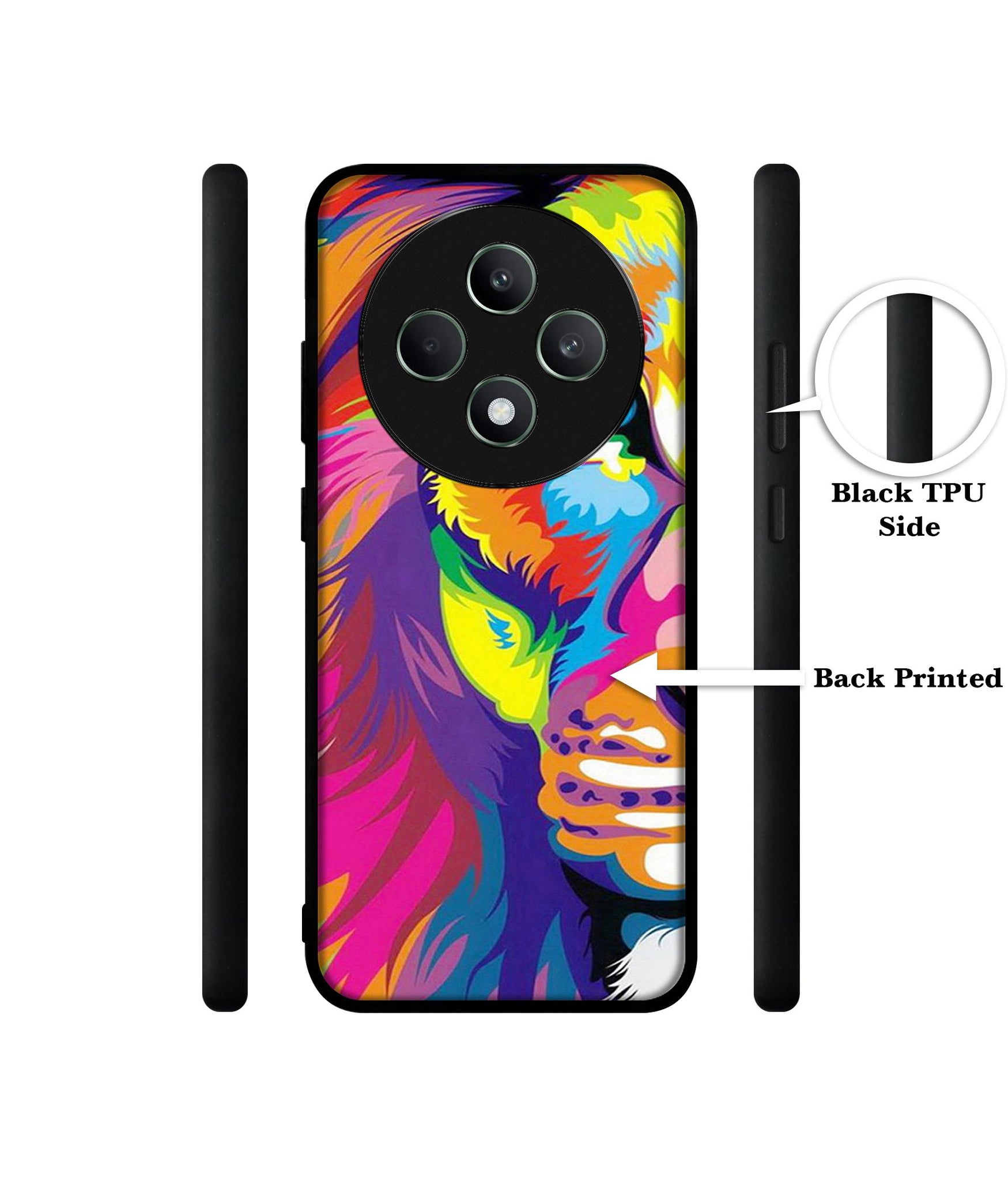 Lion Designer 2D Printed Back Case Cover for Oppo F27 5G / Reno 12F 5G