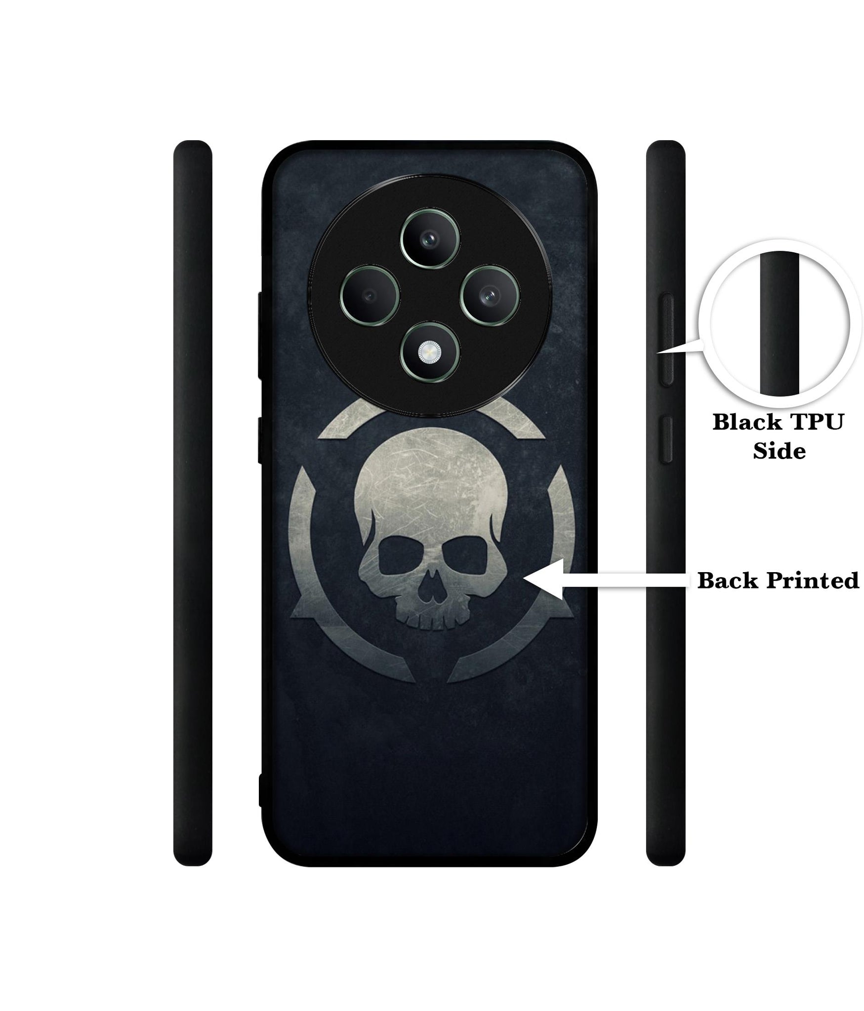 Skull Pattern Print Designer 2D Printed Back Case Cover for Oppo F27 5G / Reno 12F 5G