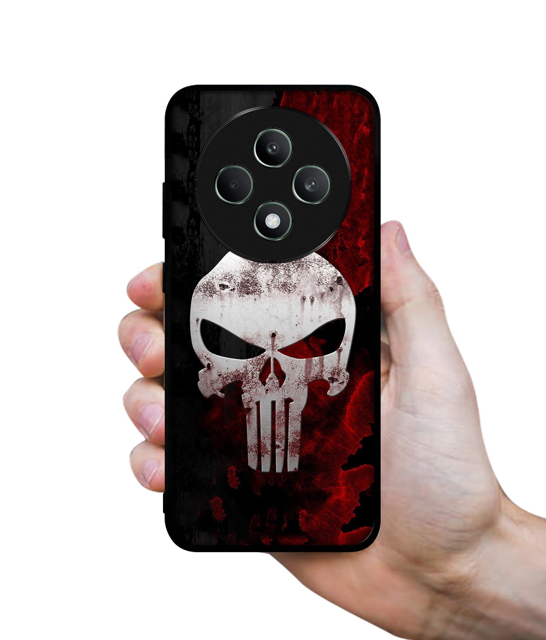 Punisher Skull Designer 2D Printed Back Case Cover for Oppo F27 5G / Reno 12F 5G
