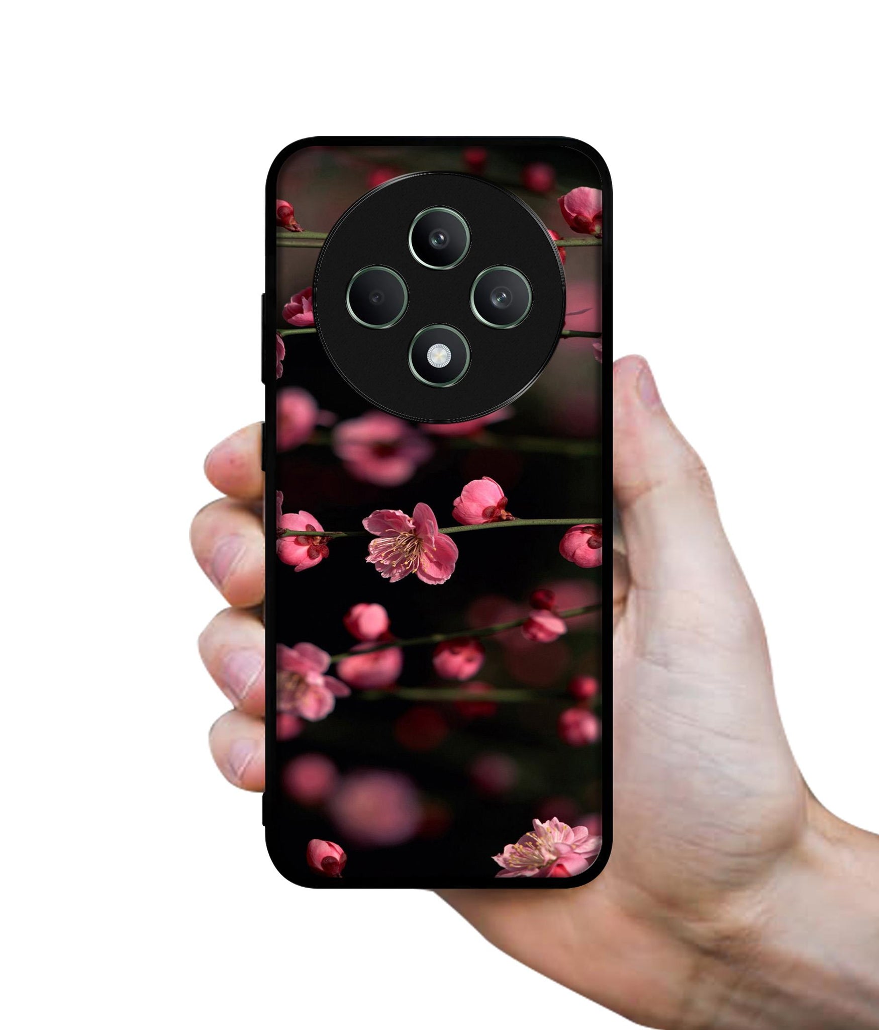 Pink Flowers Designer 2D Printed Back Case Cover for Oppo F27 5G / Reno 12F 5G