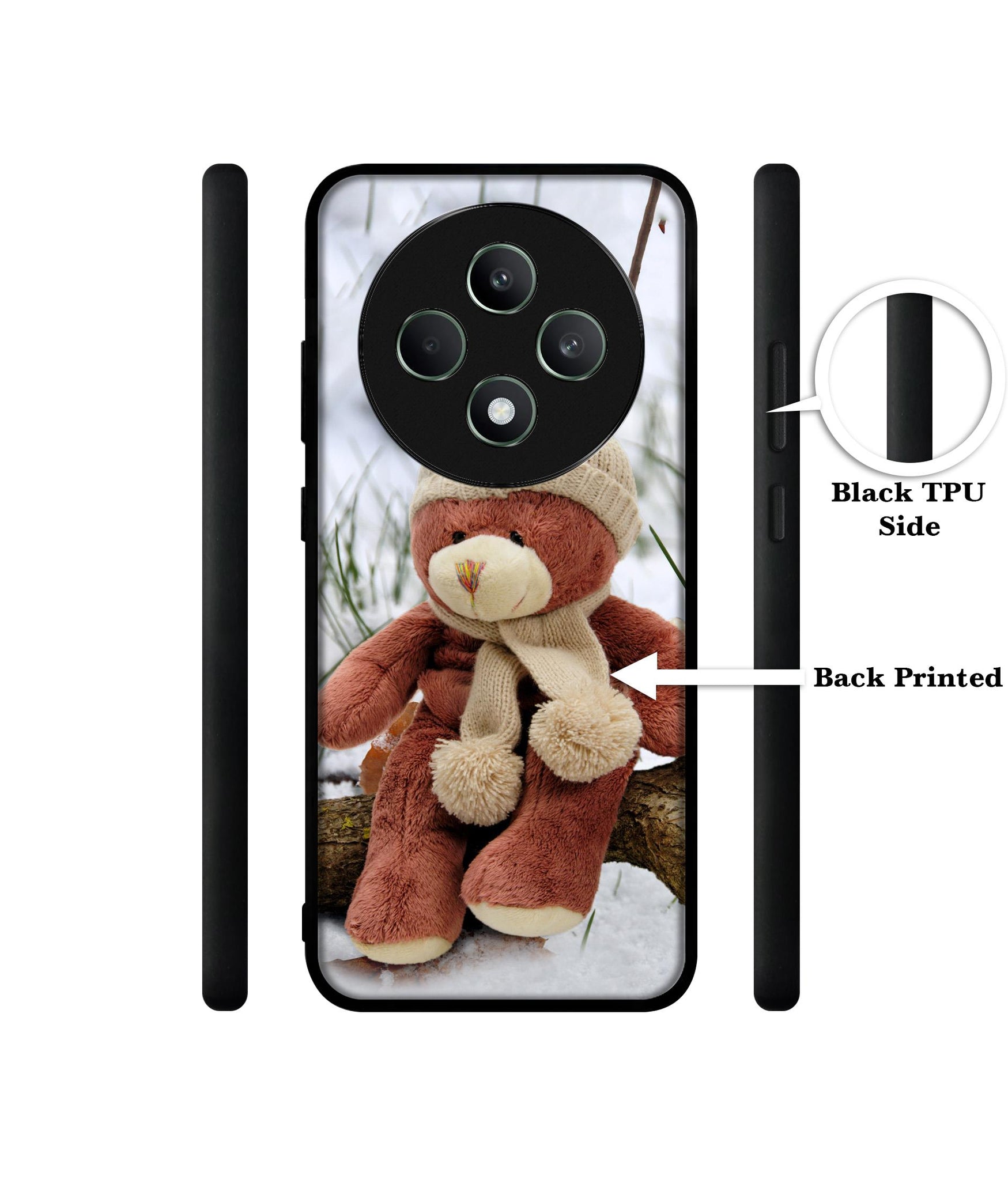 Woolen Bear Designer 2D Printed Back Case Cover for Oppo F27 5G / Reno 12F 5G