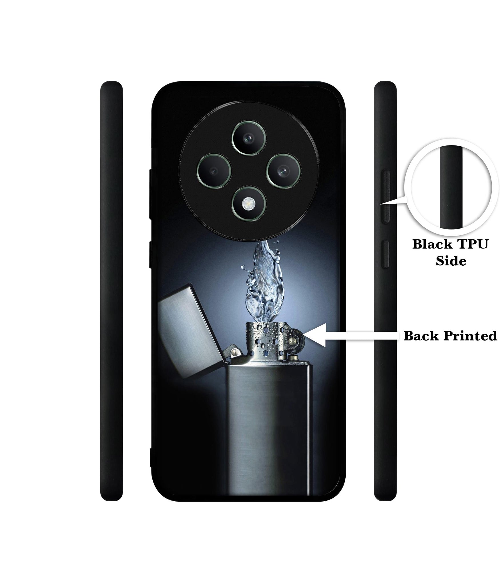 Water Lighter Designer 2D Printed Back Case Cover for Oppo F27 5G / Reno 12F 5G