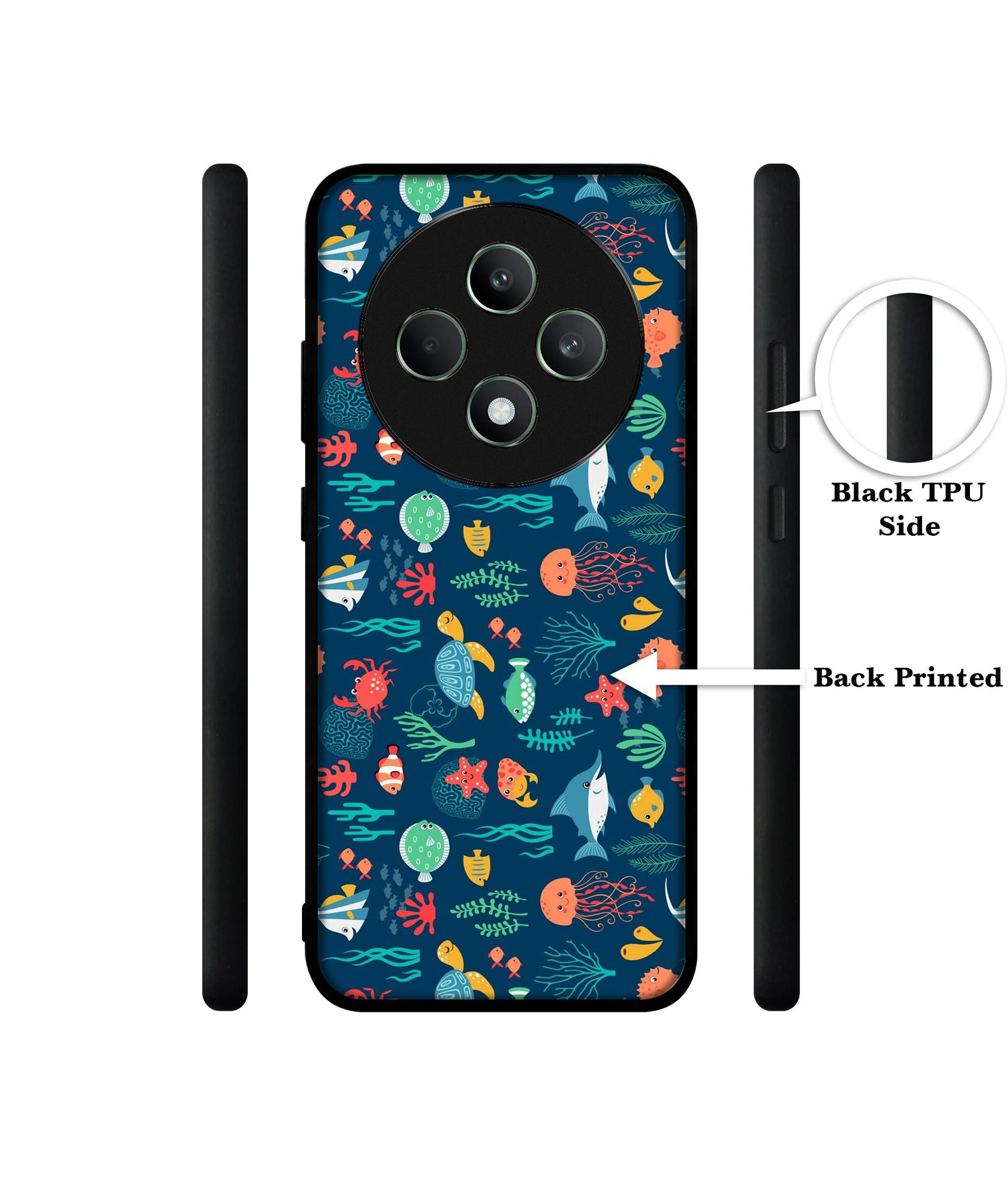 Aquarium Texture Designer 2D Printed Back Case Cover for Oppo F27 5G / Reno 12F 5G