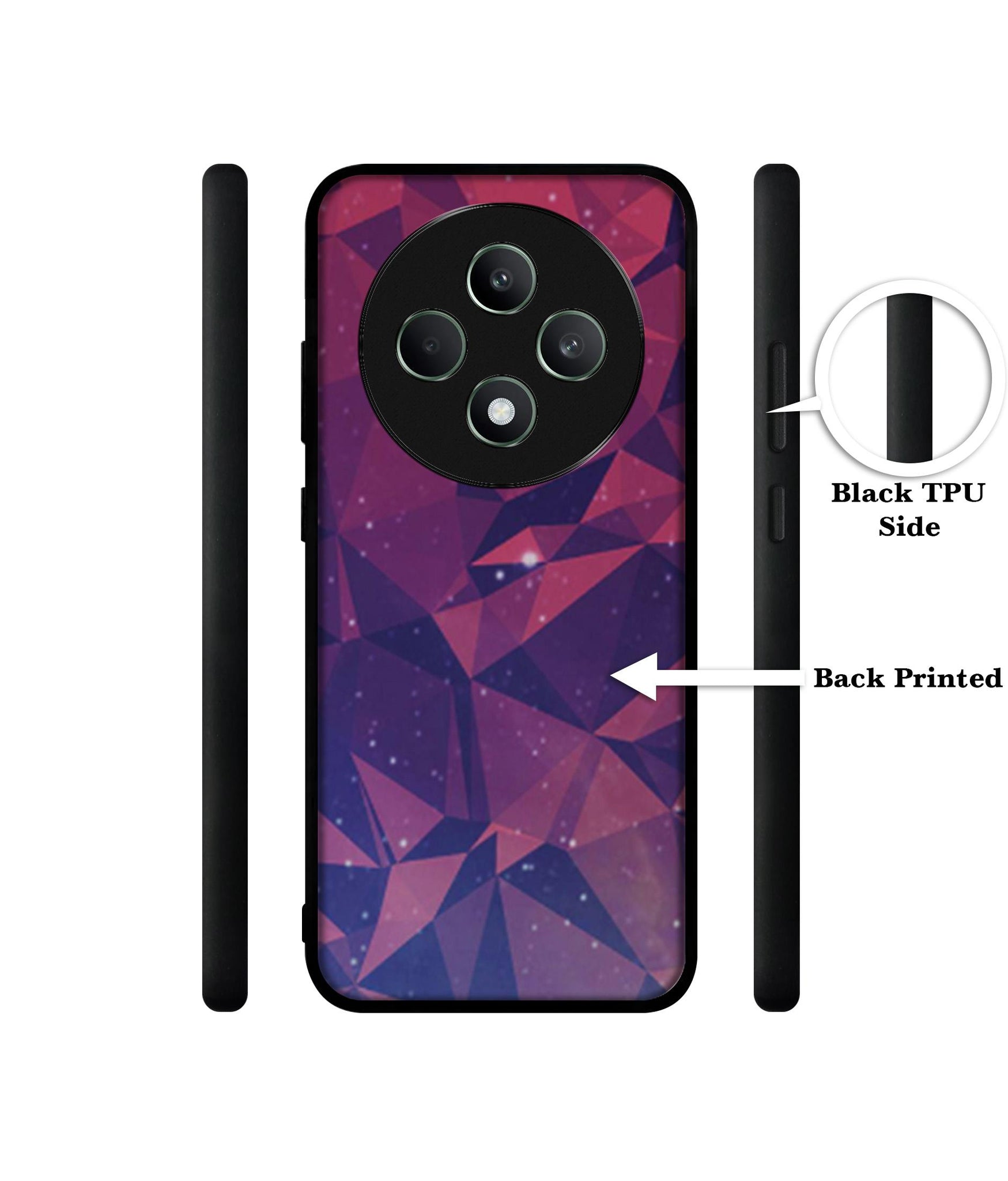 Bad Color Shape Designer 2D Printed Back Case Cover for Oppo F27 5G / Reno 12F 5G