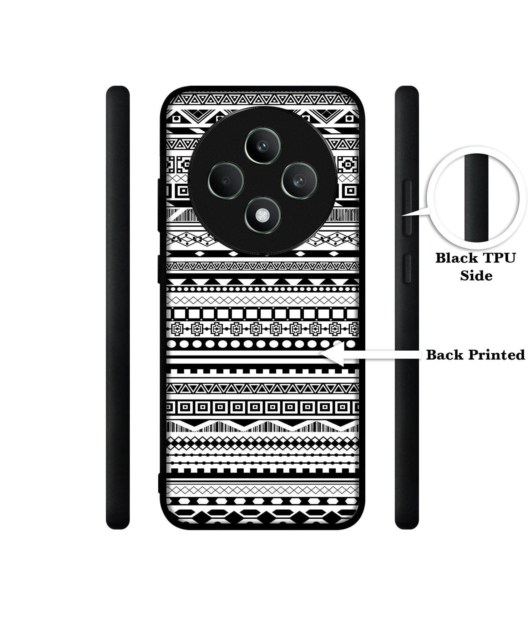 Black & White Patterns Designer 2D Printed Back Case Cover for Oppo F27 5G / Reno 12F 5G