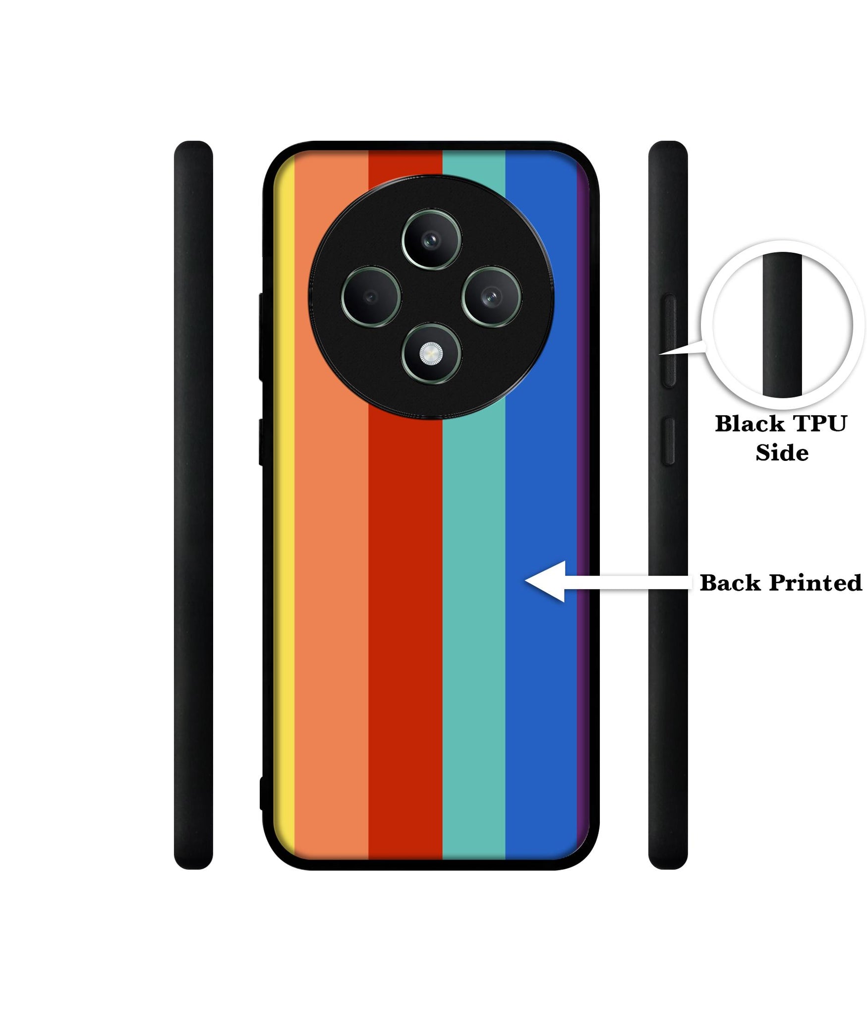 Rainbow Colors Designer 2D Printed Back Case Cover for Oppo F27 5G / Reno 12F 5G