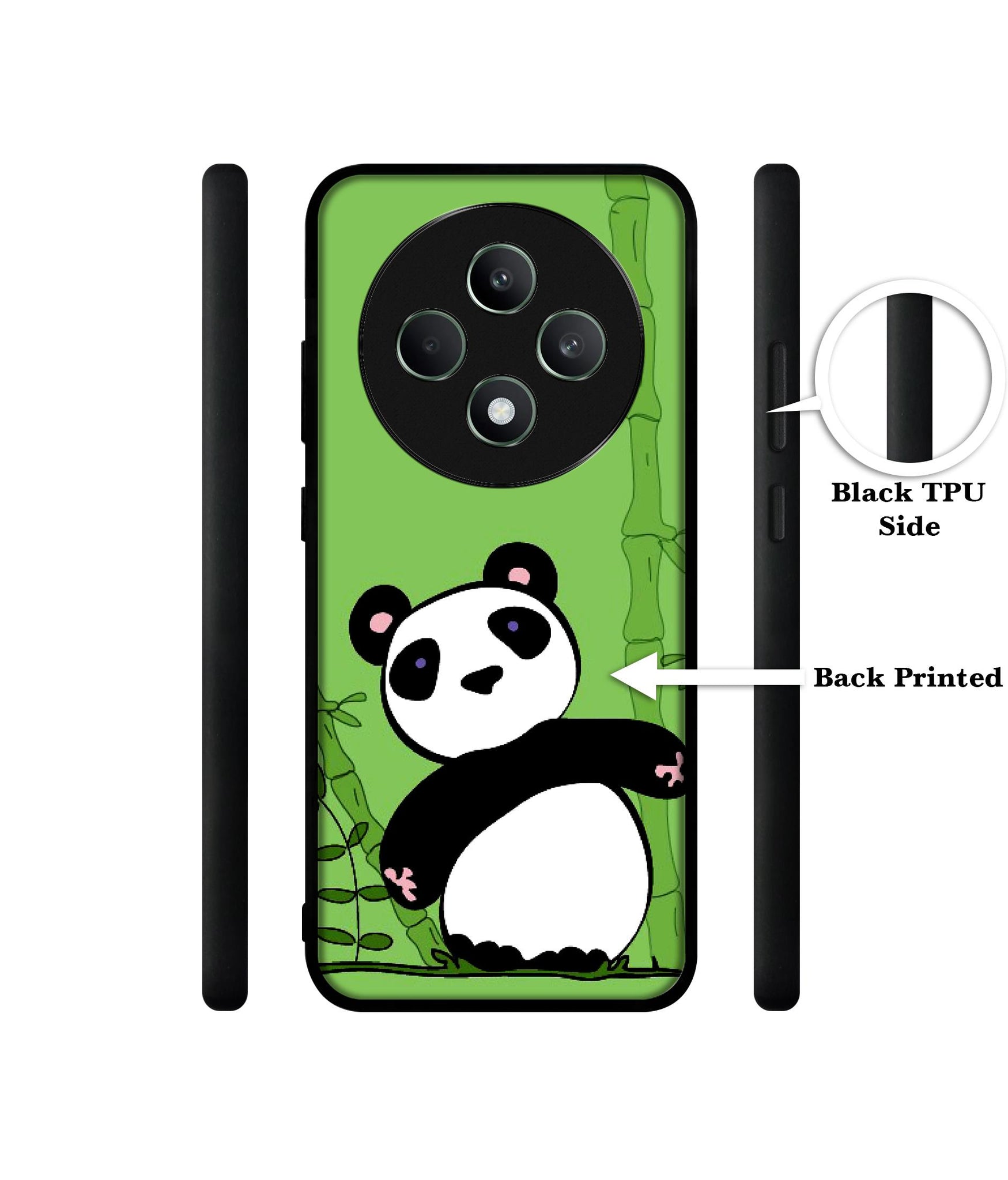 Panda with Bamboo Designer 2D Printed Back Case Cover for Oppo F27 5G / Reno 12F 5G