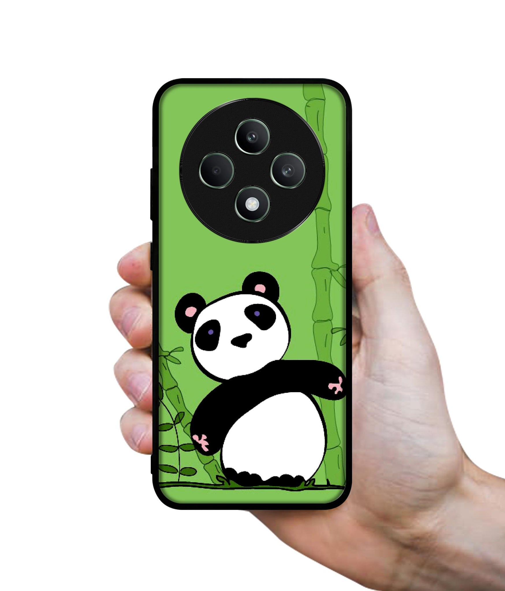 Panda with Bamboo Designer 2D Printed Back Case Cover for Oppo F27 5G / Reno 12F 5G
