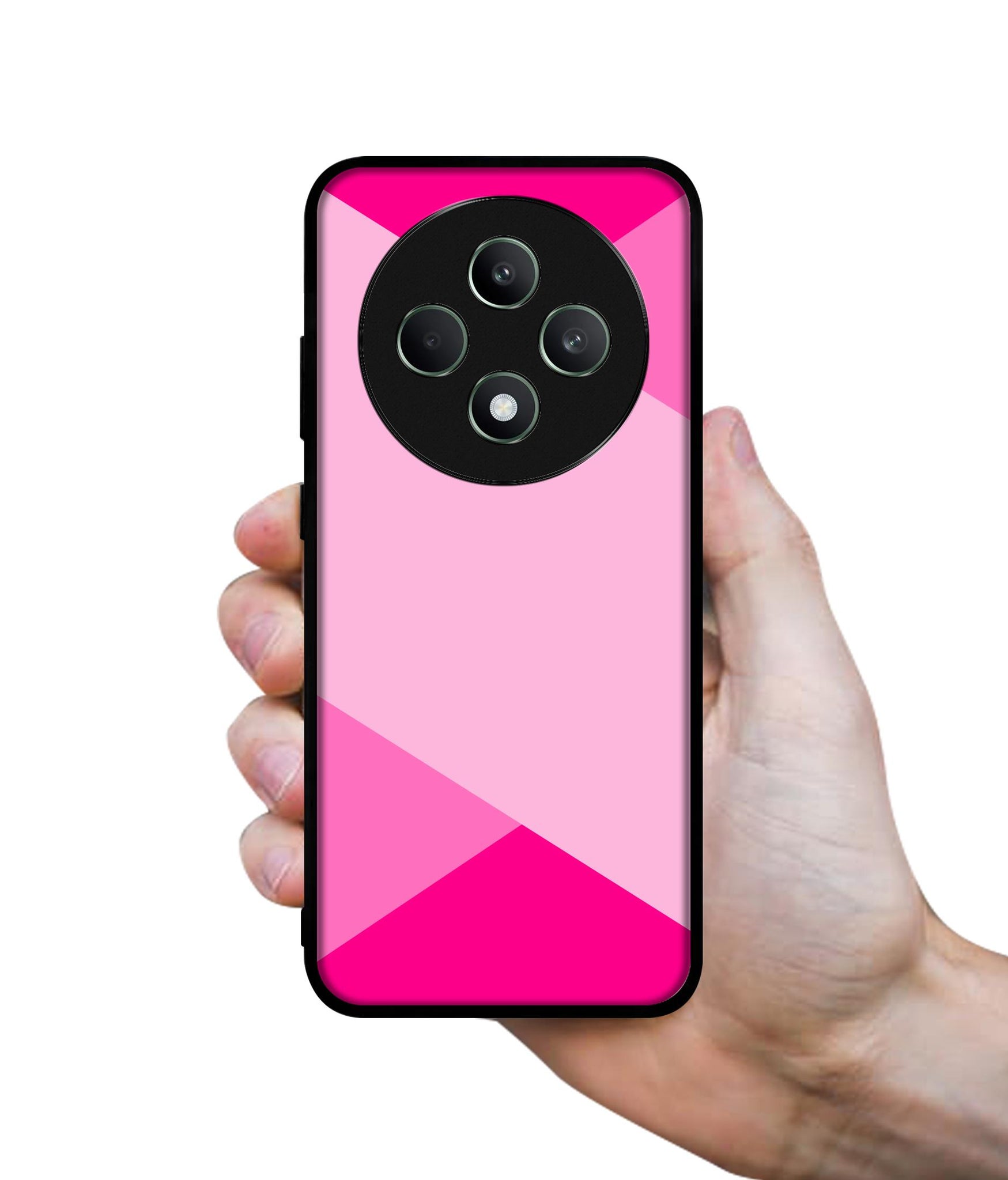 Pink Cross Vector Designer 2D Printed Back Case Cover for Oppo F27 5G / Reno 12F 5G