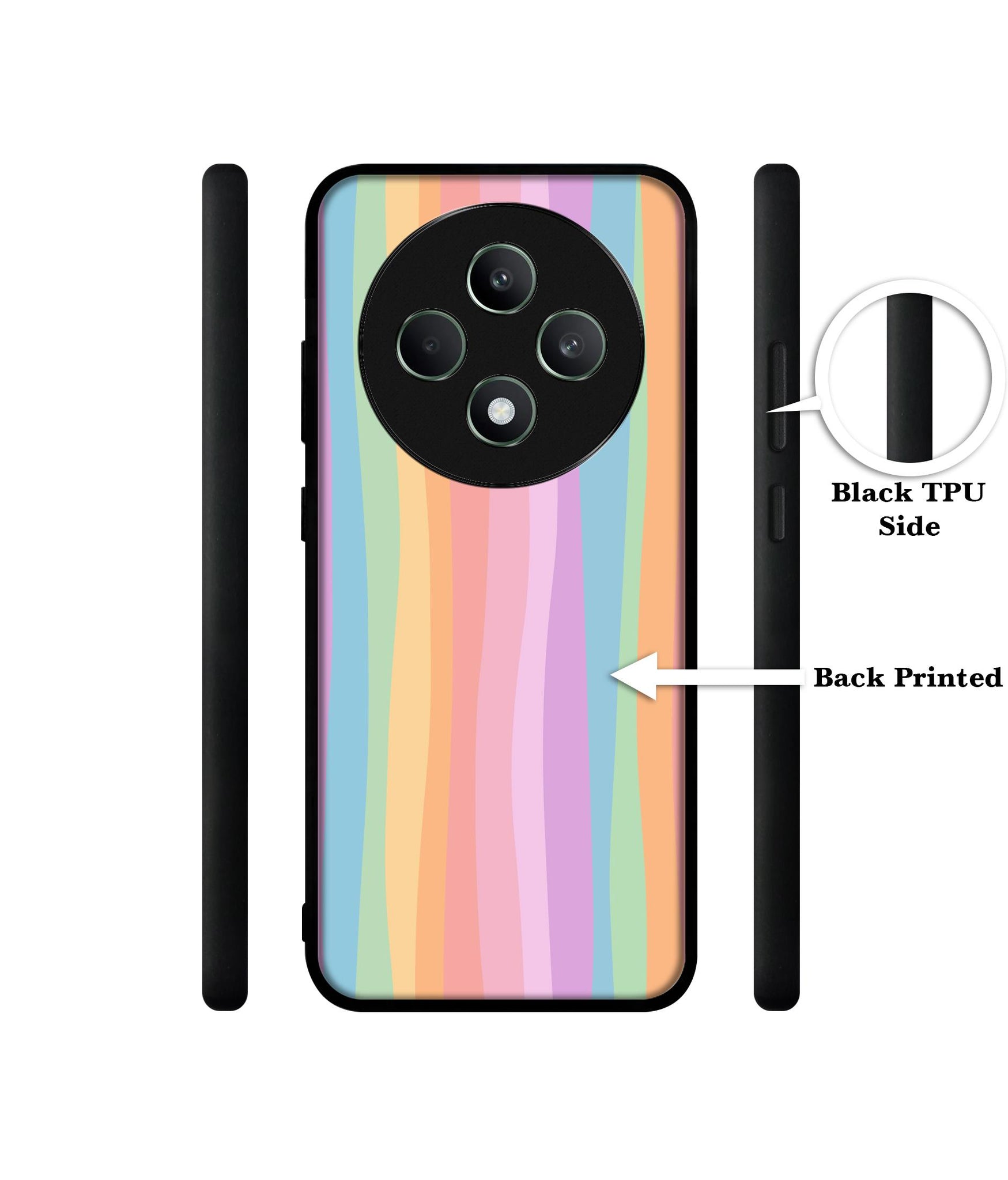 Cool Rainbow Designer 2D Printed Back Case Cover for Oppo F27 5G / Reno 12F 5G
