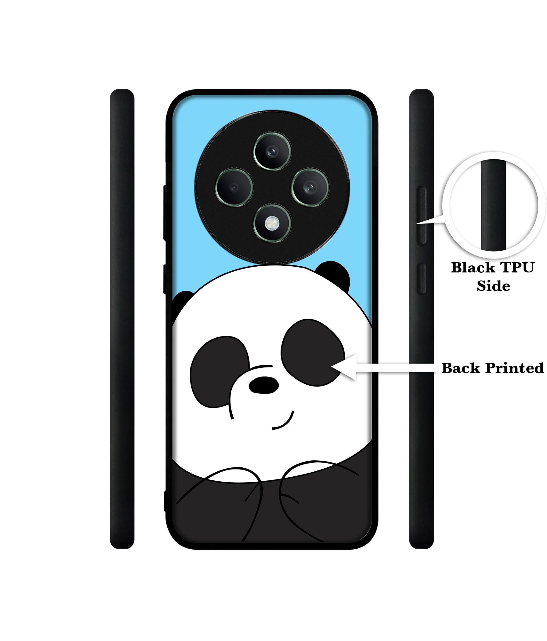 Cute Panda Designer 2D Printed Back Case Cover for Oppo F27 5G / Reno 12F 5G