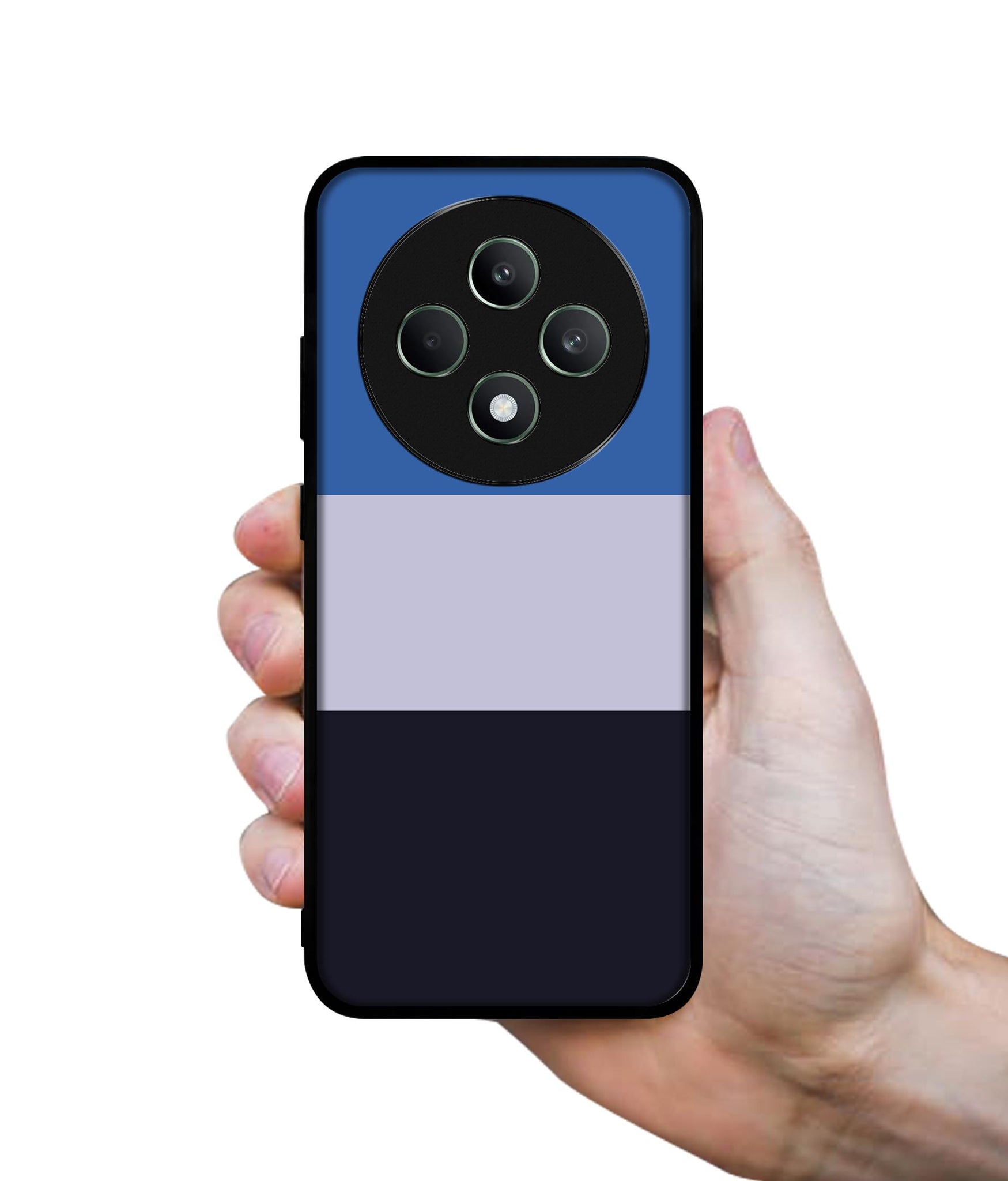 Three Color Stripes Designer 2D Printed Back Case Cover for Oppo F27 5G / Reno 12F 5G