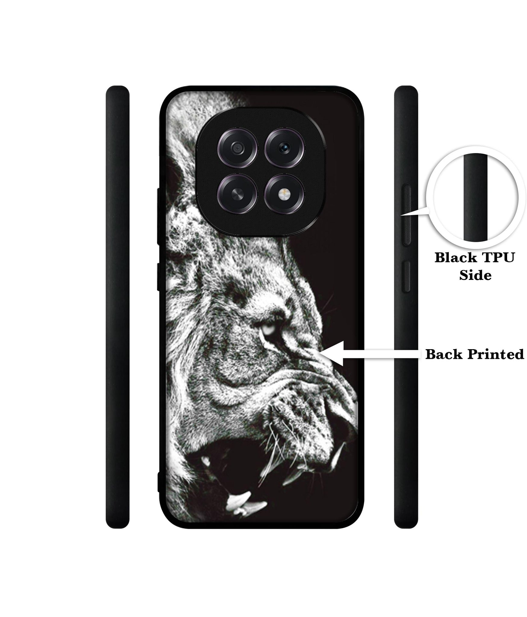 Angry Lion Designer 2D Printed Back Case Cover for Oppo F29 5G