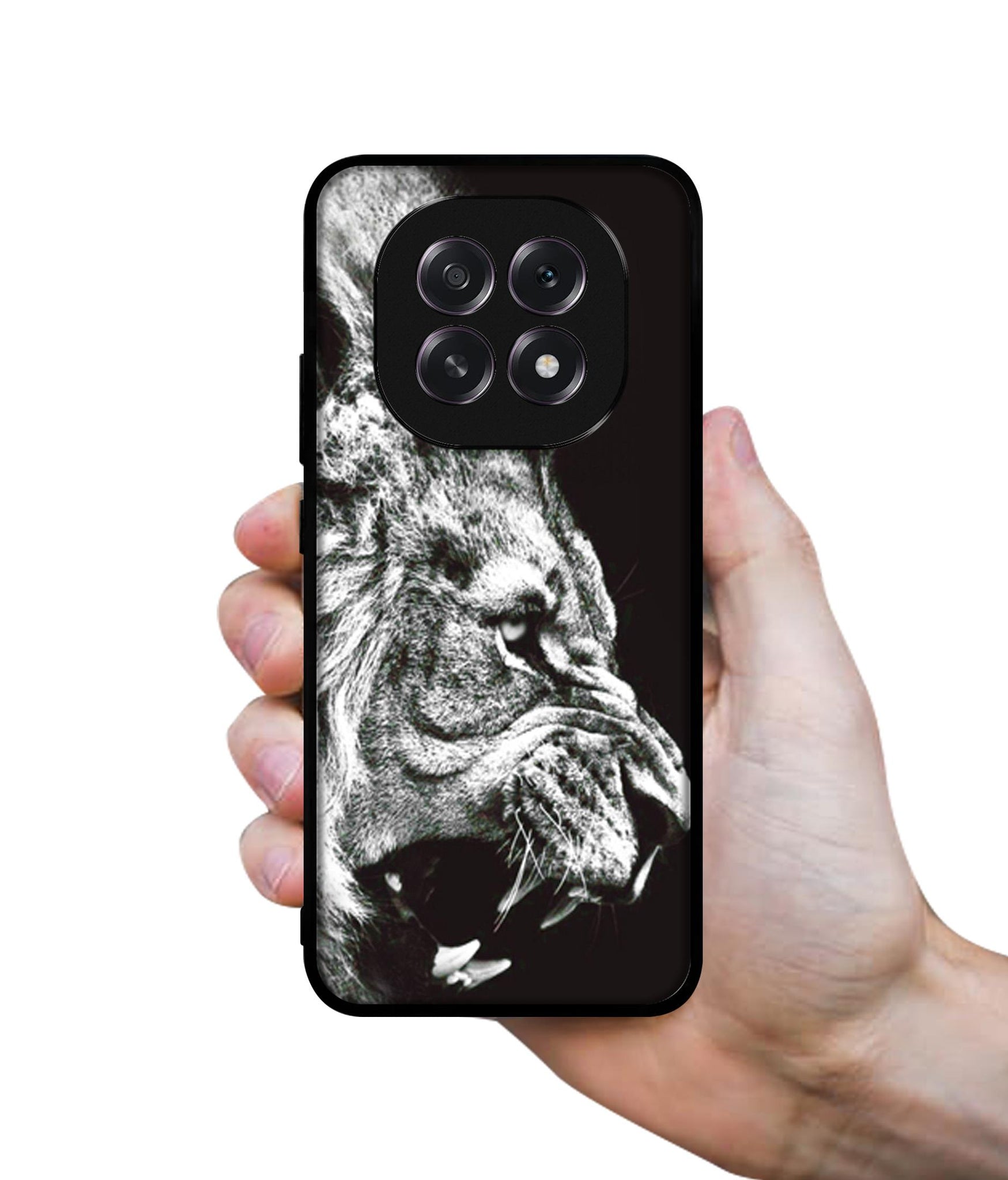 Angry Lion Designer 2D Printed Back Case Cover for Oppo F29 5G