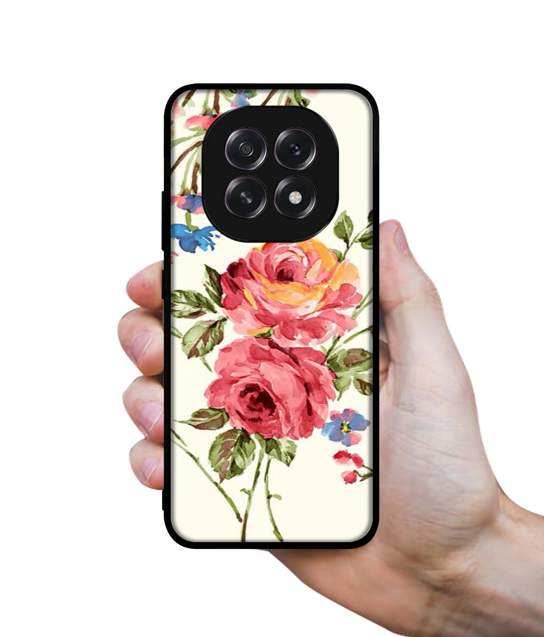 Vintage Painting Flower Designer 2D Printed Back Case Cover for Oppo F29 5G