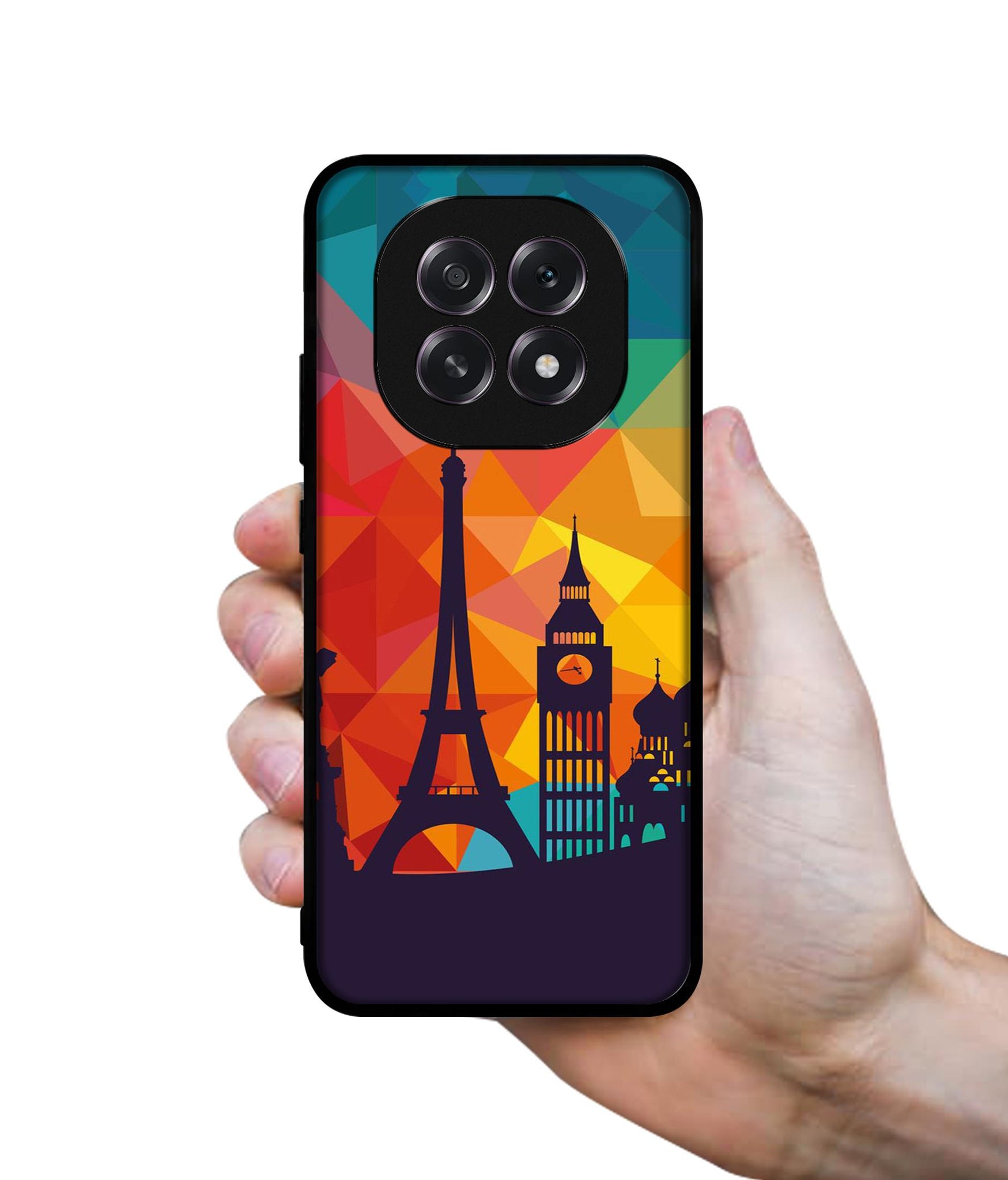 Colored Paris Designer 2D Printed Back Case Cover for Oppo F29 5G