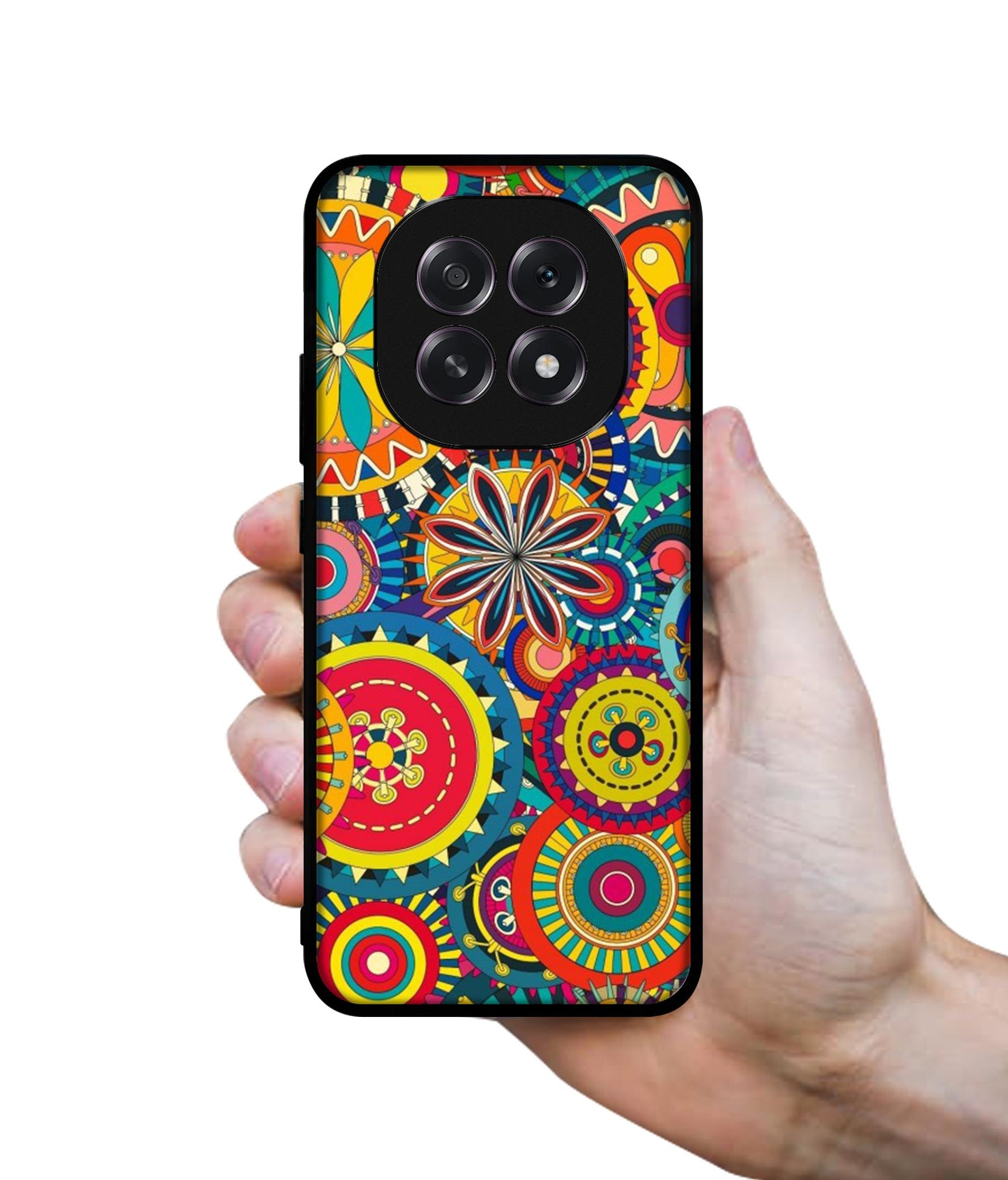 Ring Pattern Print Designer 2D Printed Back Case Cover for Oppo F29 5G