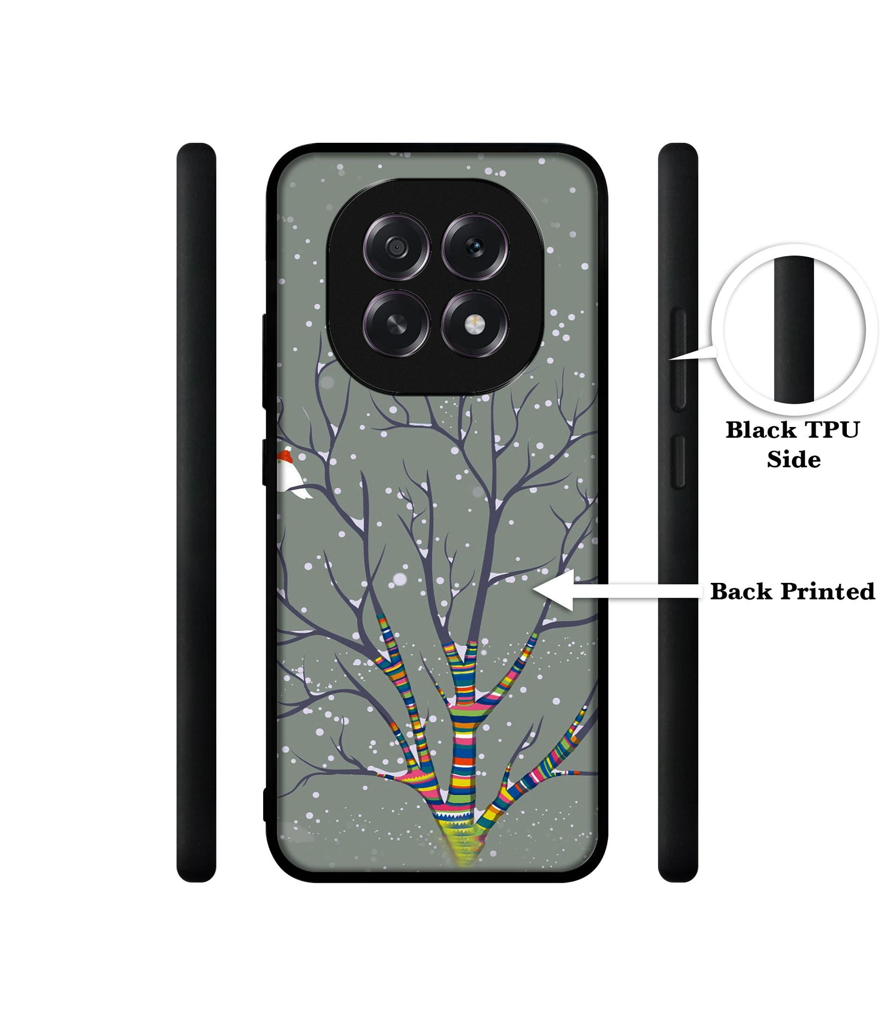 Winter Pattern Print Designer 2D Printed Back Case Cover for Oppo F29 5G