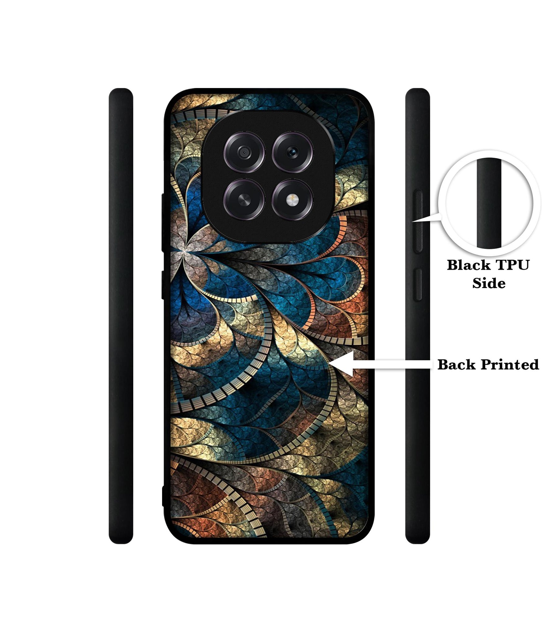 Fractional Pattern Designer 2D Printed Back Case Cover for Oppo F29 5G