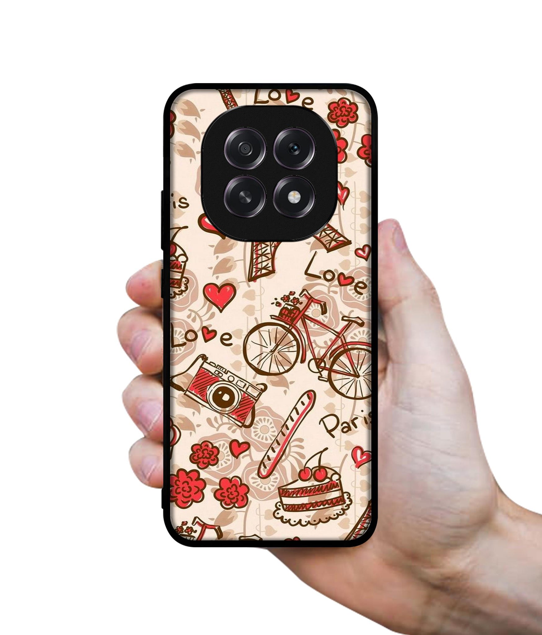 Vintage Paris Designer 2D Printed Back Case Cover for Oppo F29 5G