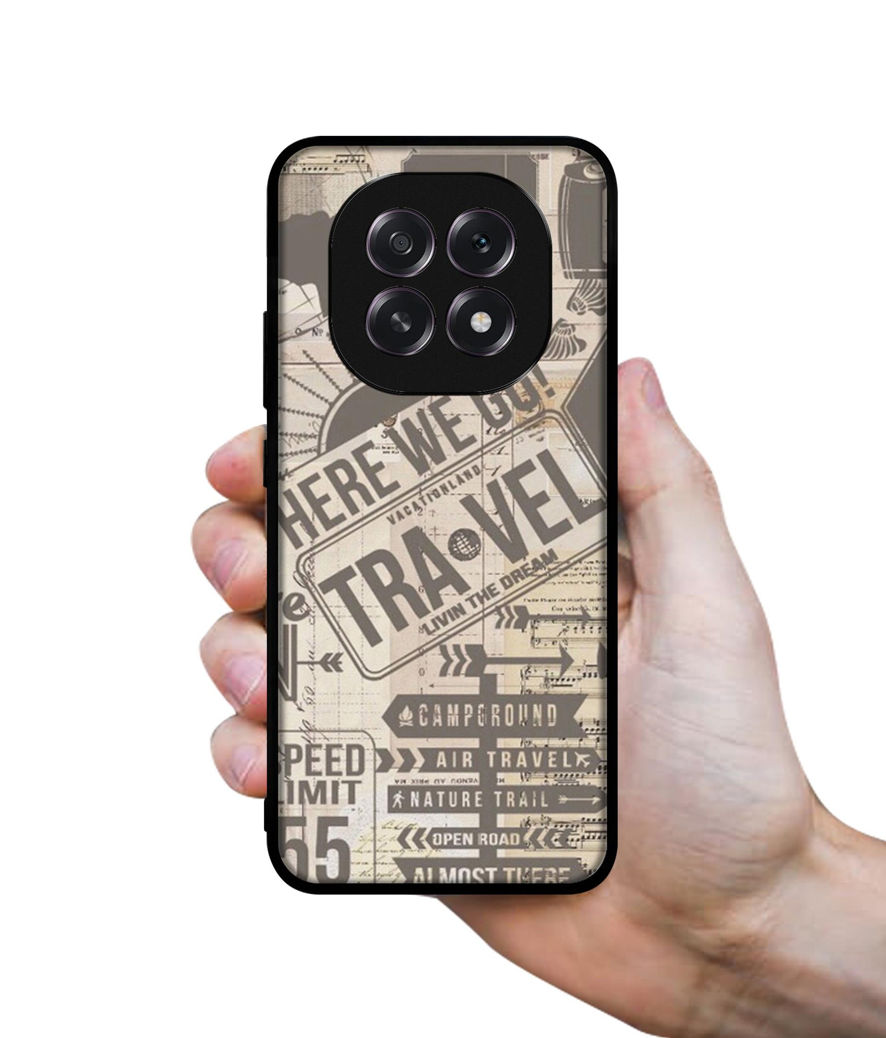 Travel Designer 2D Printed Back Case Cover for Oppo F29 5G