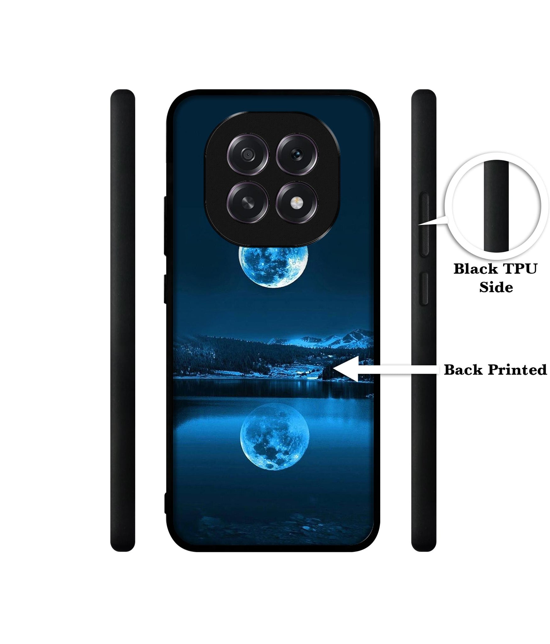 Moon Pattern Print Designer 2D Printed Back Case Cover for Oppo F29 5G