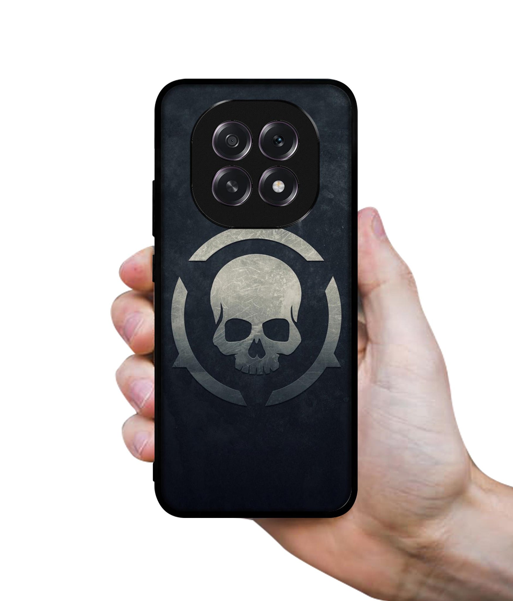 Skull Pattern Print Designer 2D Printed Back Case Cover for Oppo F29 5G