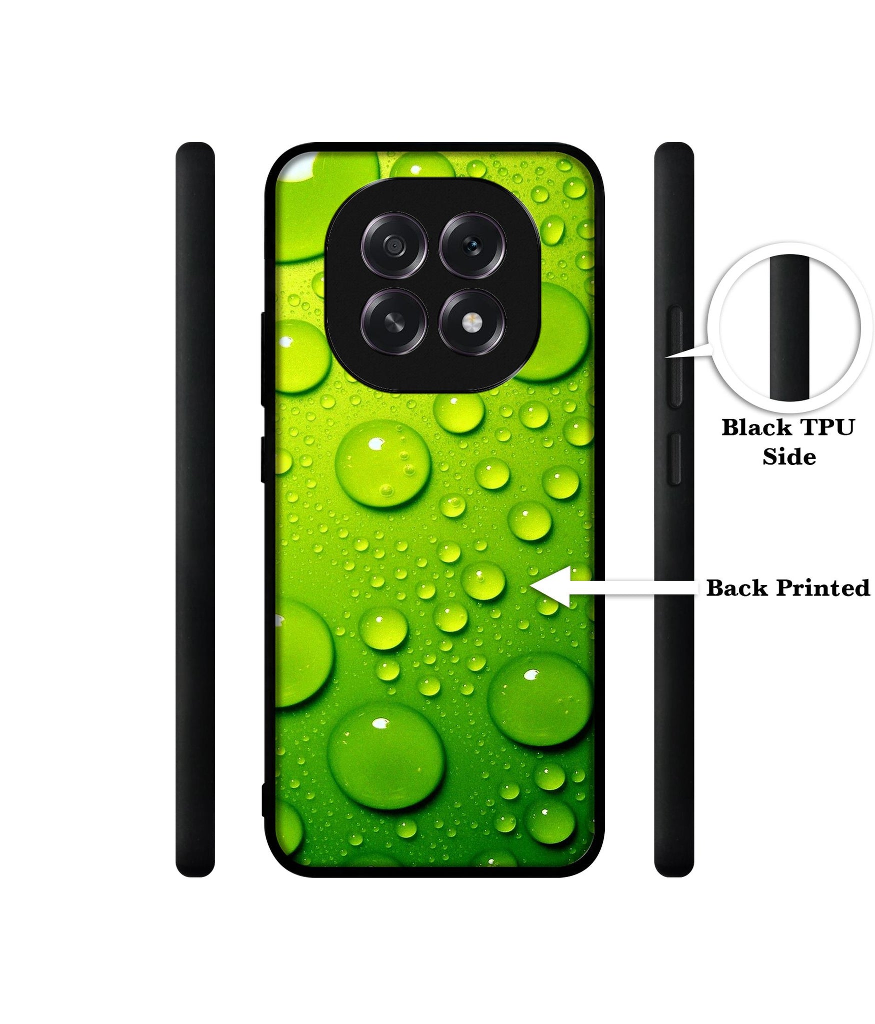 Green Bubbles Designer 2D Printed Back Case Cover for Oppo F29 5G