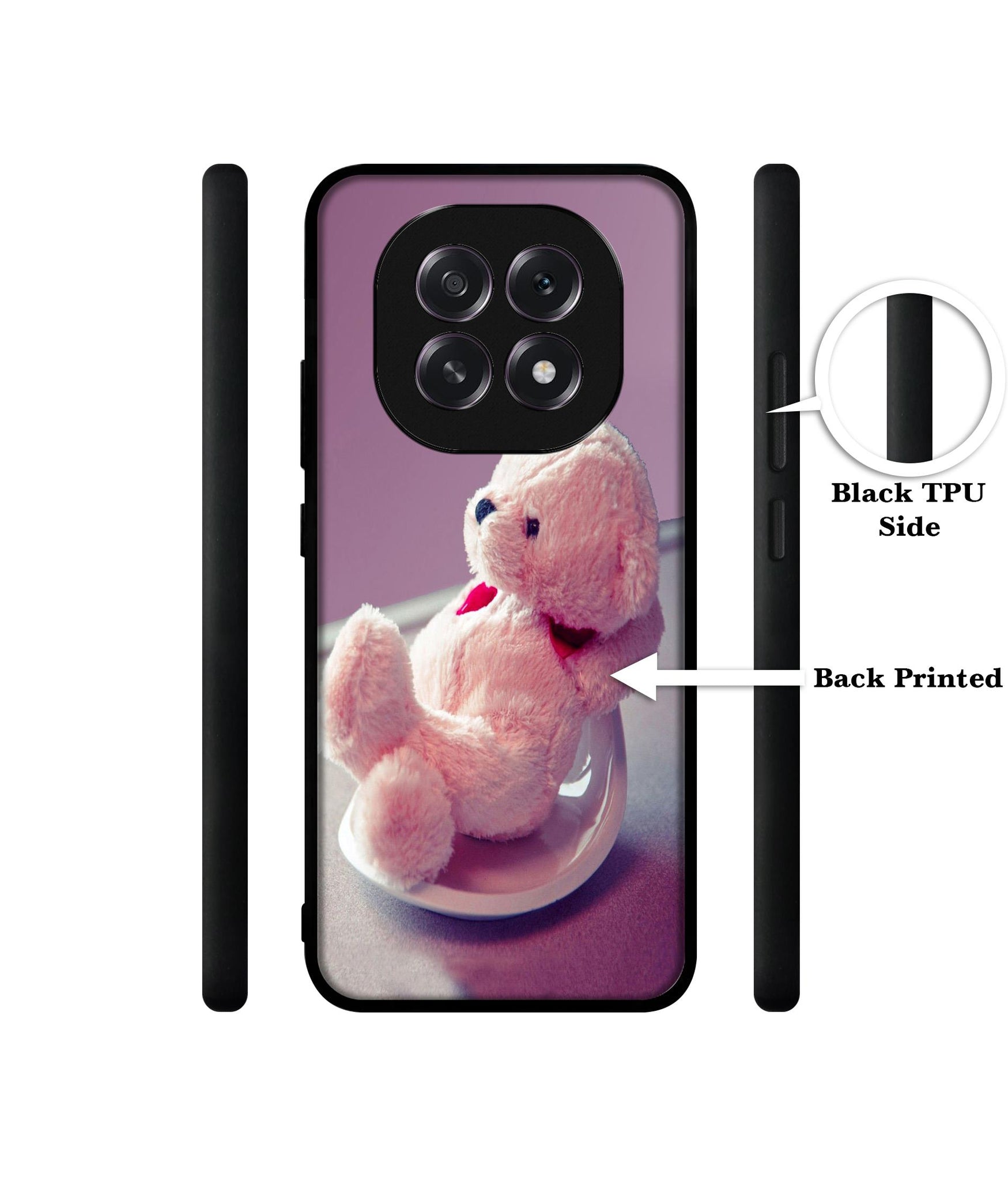 Cute Teddy Bear Designer 2D Printed Back Case Cover for Oppo F29 5G