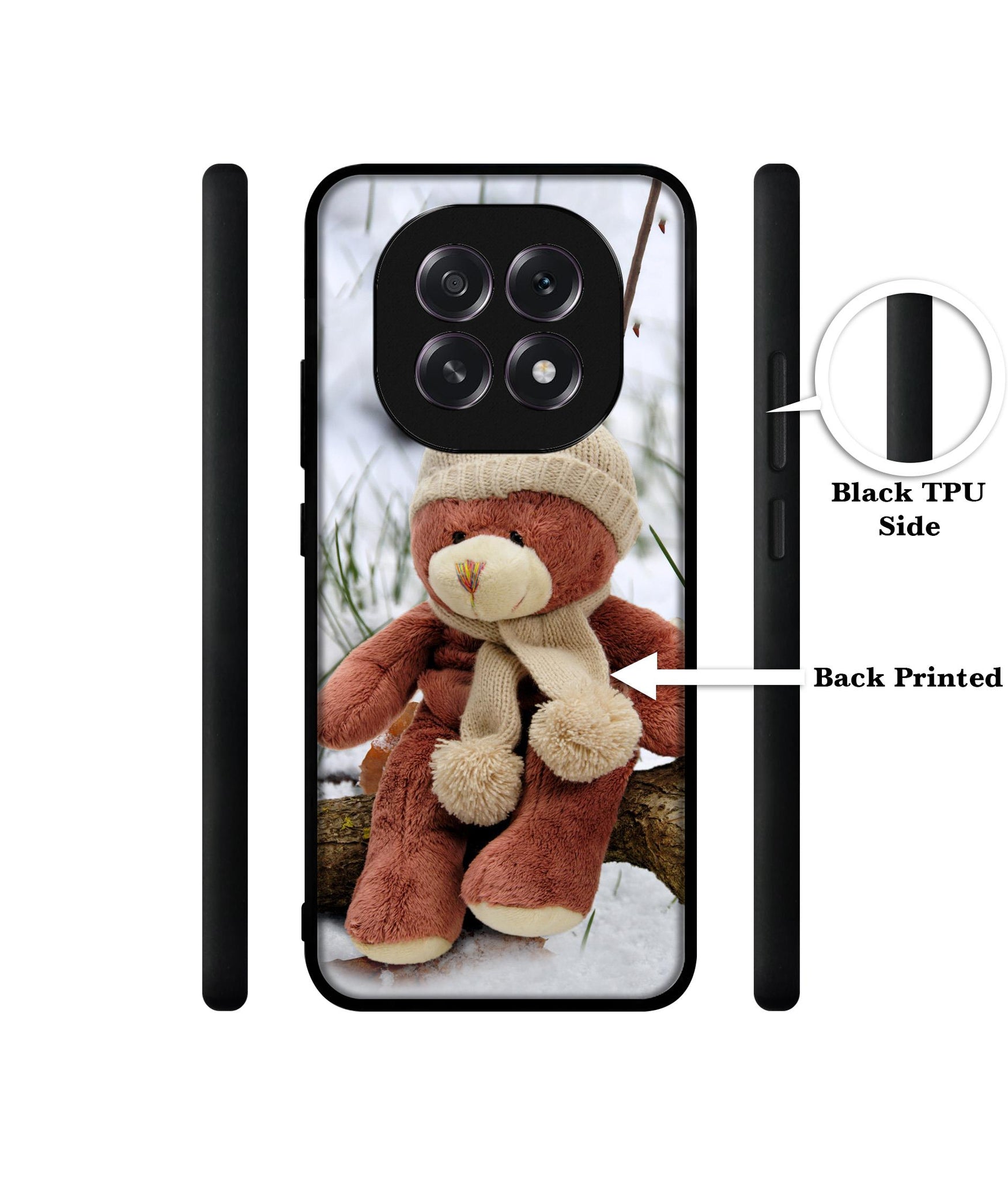 Woolen Bear Designer 2D Printed Back Case Cover for Oppo F29 5G