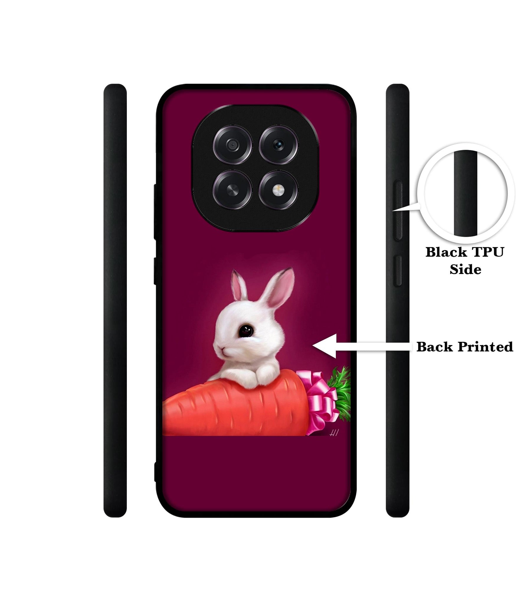 Bunny With Carrot Designer 2D Printed Back Case Cover for Oppo F29 5G