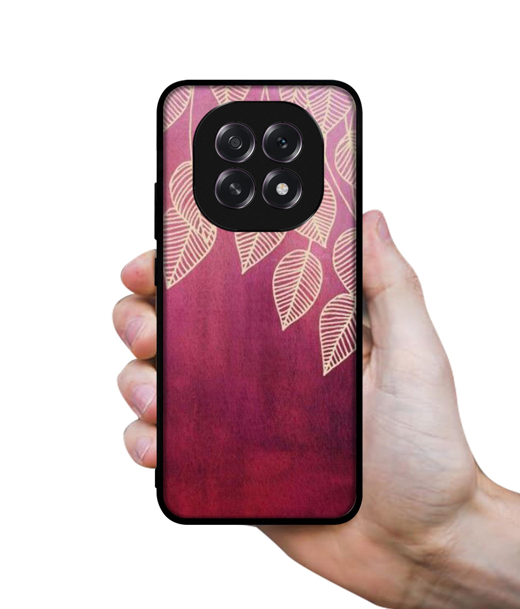 Leaf Pattern Designer 2D Printed Back Case Cover for Oppo F29 5G