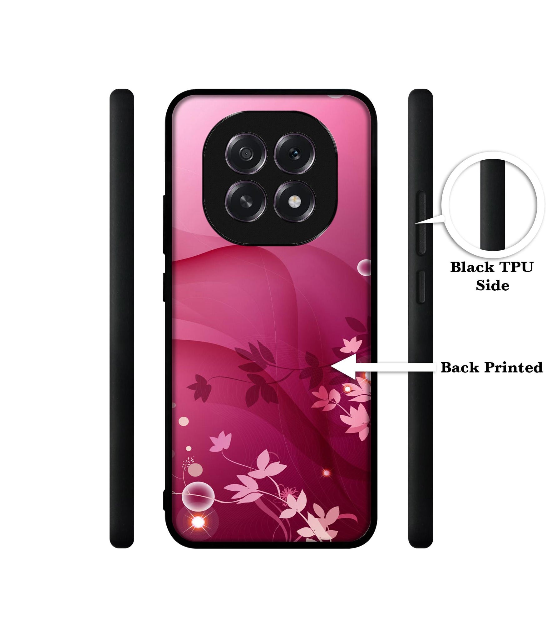 Pink Abstract Designer 2D Printed Back Case Cover for Oppo F29 5G