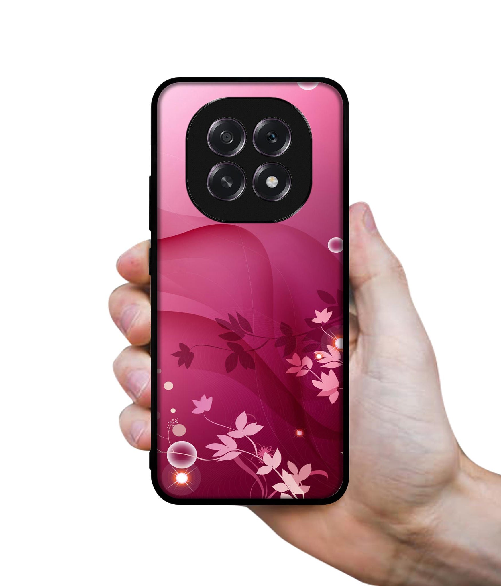 Pink Abstract Designer 2D Printed Back Case Cover for Oppo F29 5G