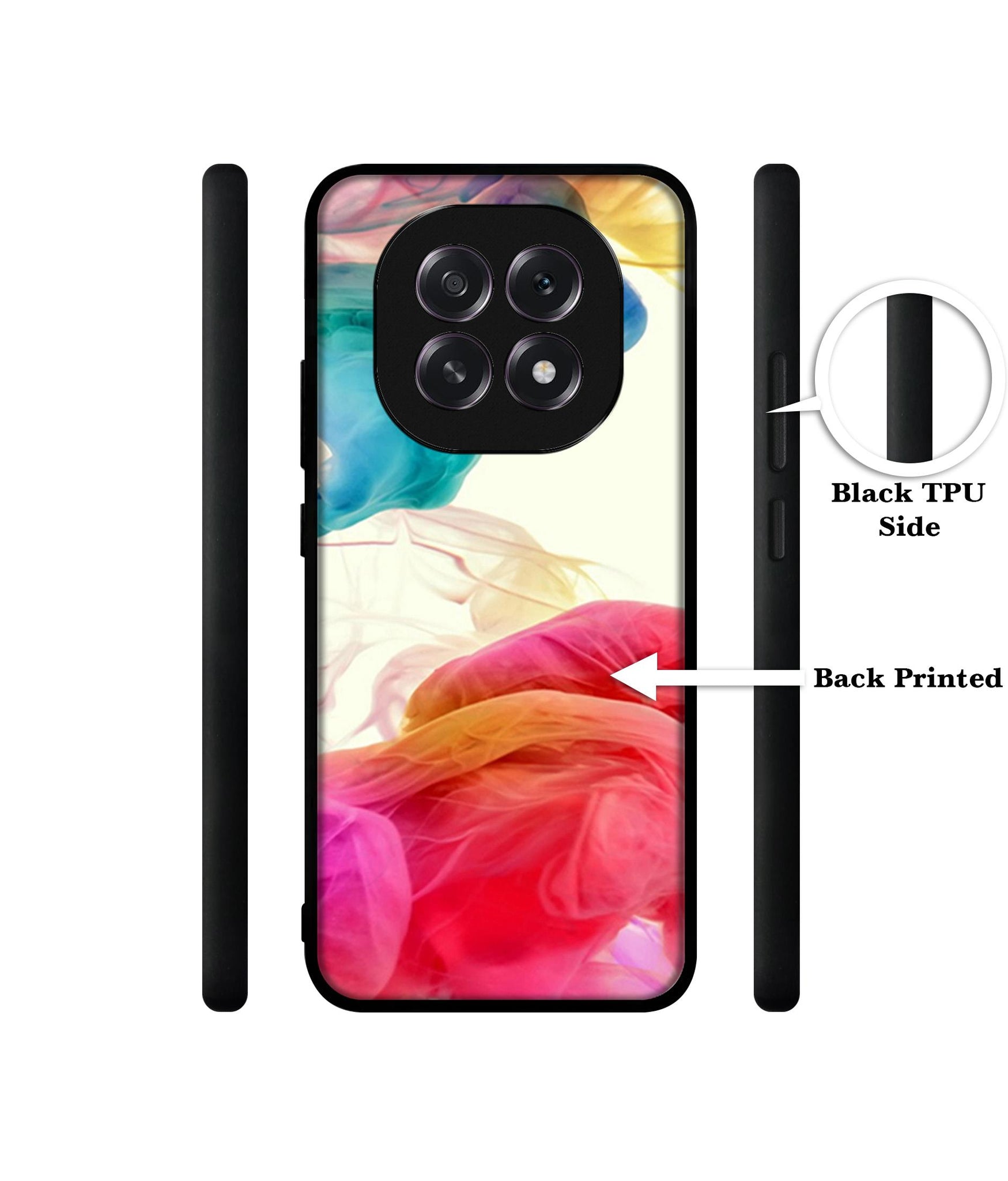 Colored Smoke Designer 2D Printed Back Case Cover for Oppo F29 5G