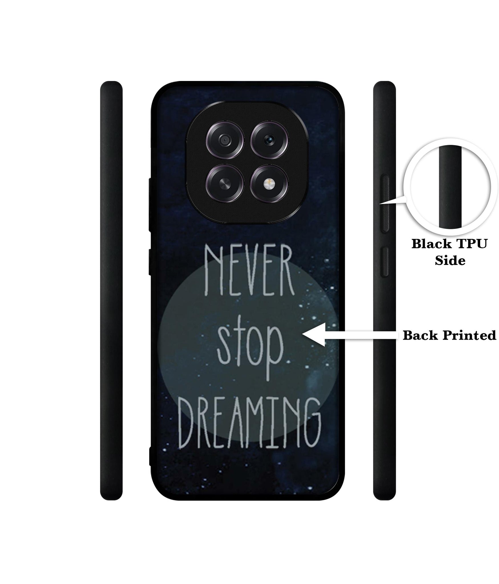 Never Stop Dreaming Designer 2D Printed Back Case Cover for Oppo F29 5G