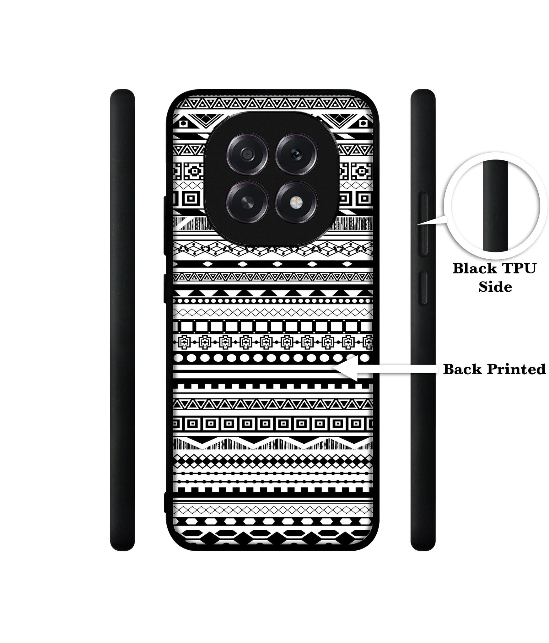 Black & White Patterns Designer 2D Printed Back Case Cover for Oppo F29 5G
