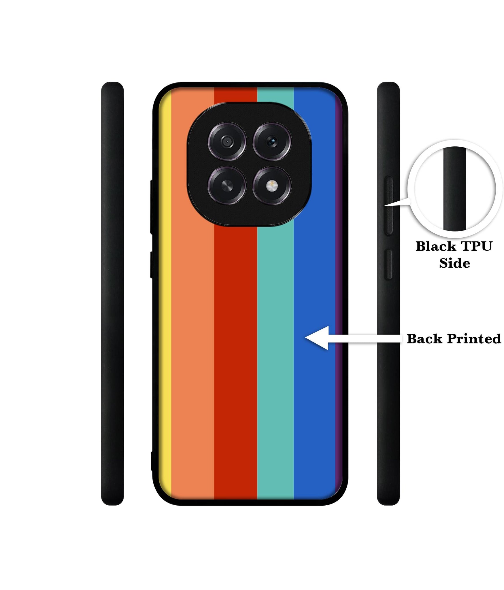 Rainbow Colors Designer 2D Printed Back Case Cover for Oppo F29 5G