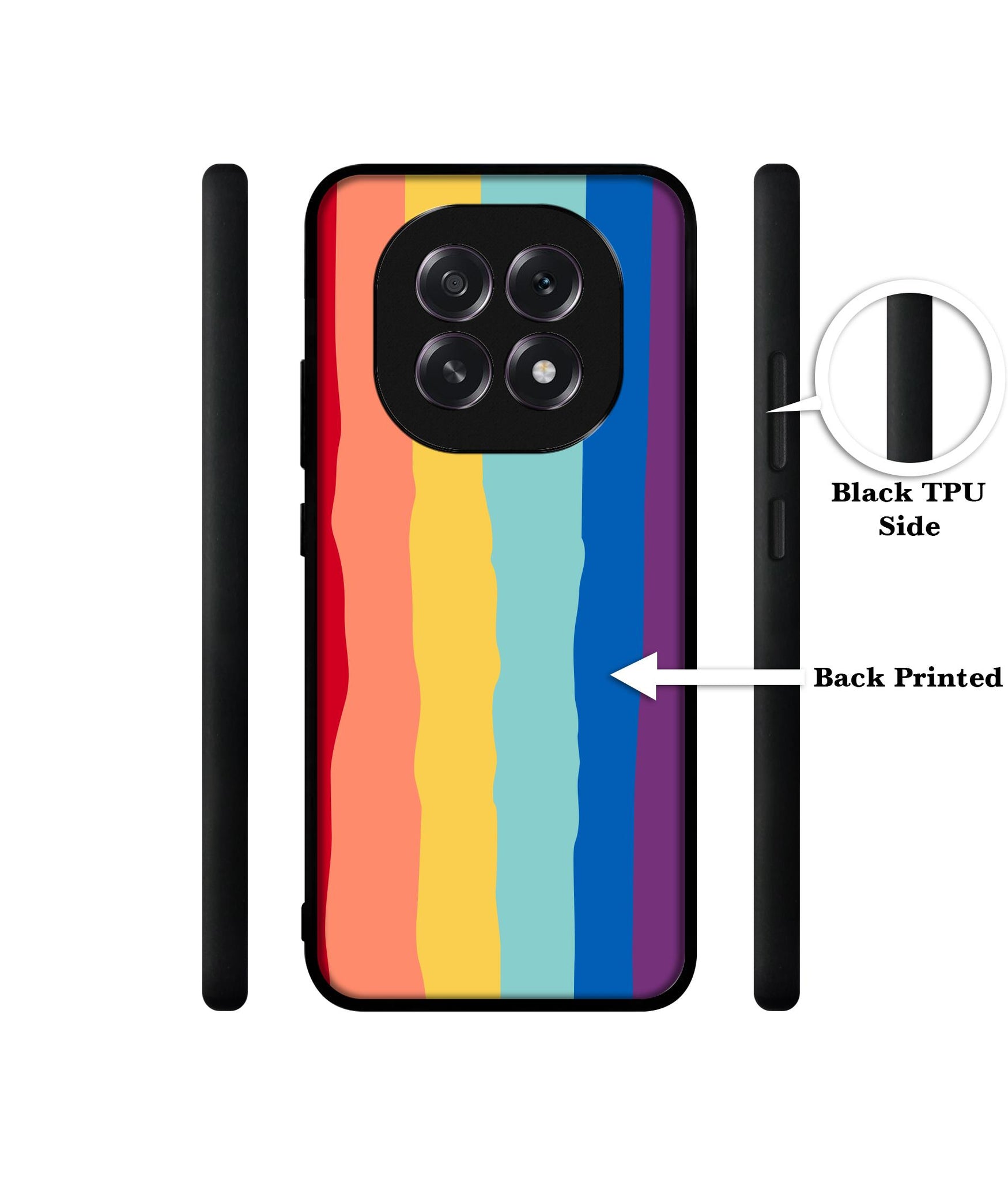 Rainbow Designer 2D Printed Back Case Cover for Oppo F29 5G