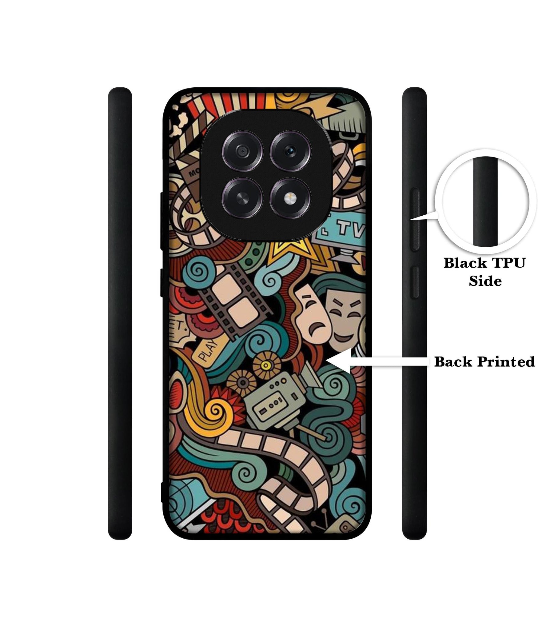 Movies Designer 2D Printed Back Case Cover for Oppo F29 5G