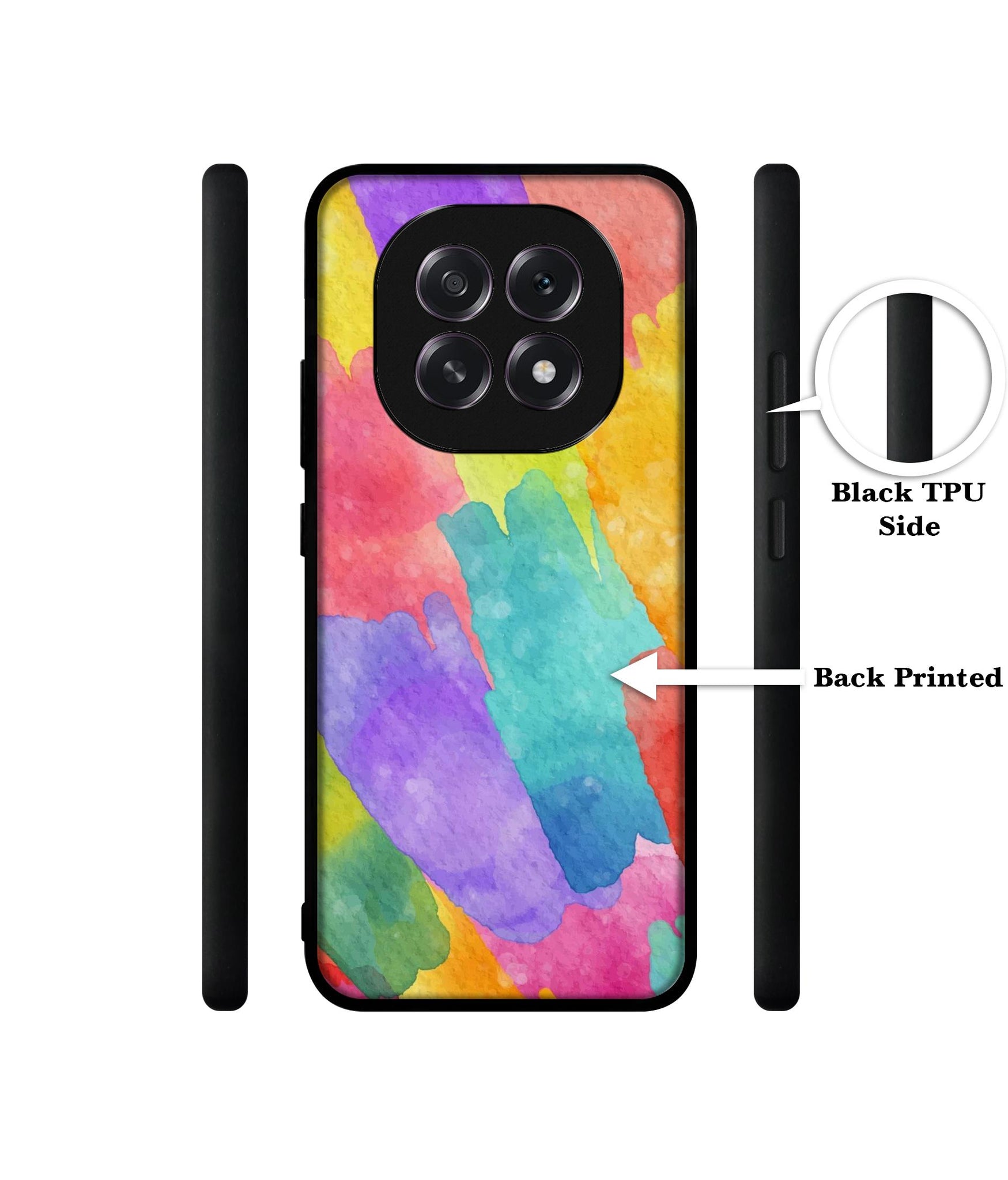 Water Paint Colorful Abstract Designer 2D Printed Back Case Cover for Oppo F29 5G