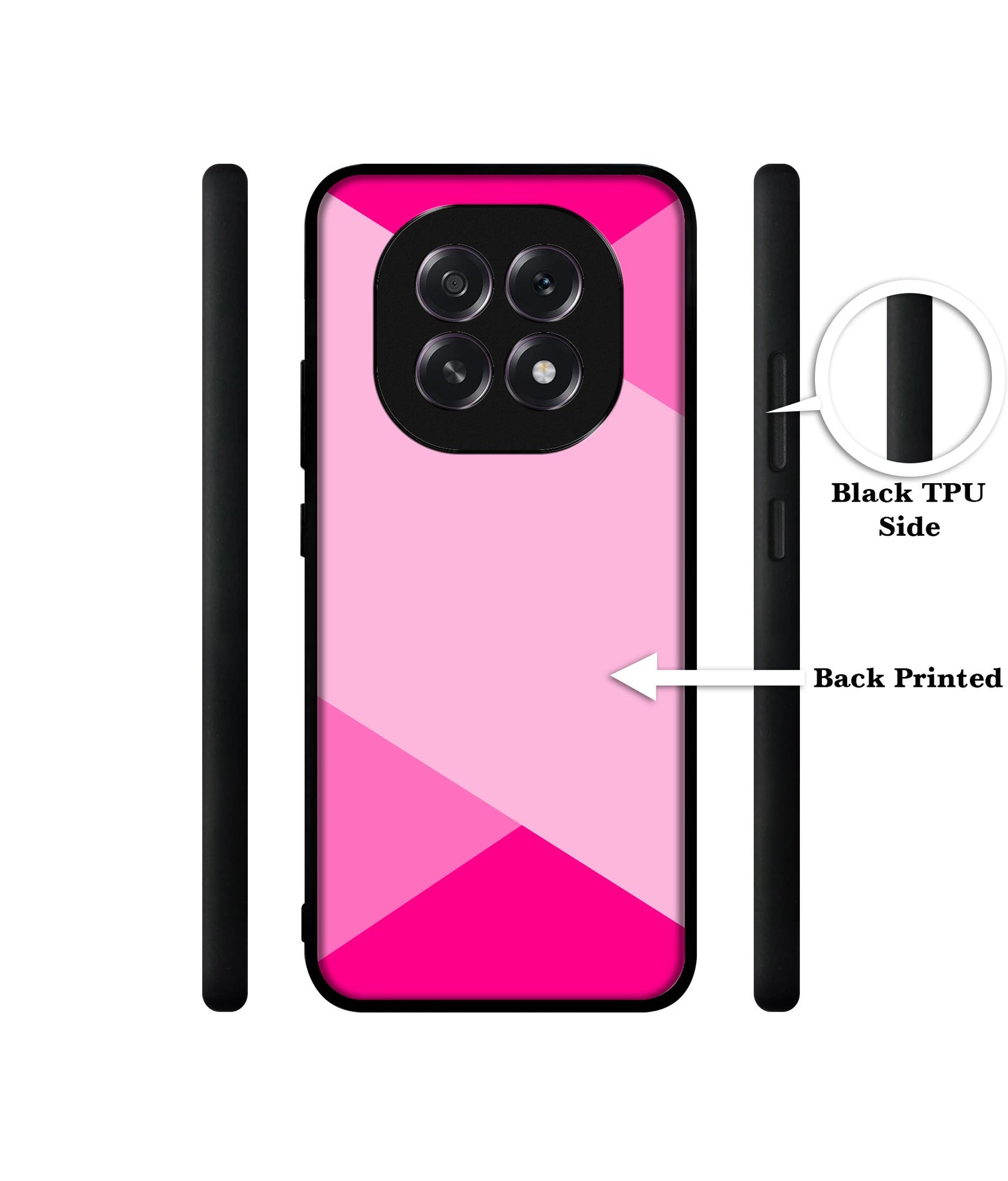 Pink Cross Vector Designer 2D Printed Back Case Cover for Oppo F29 5G