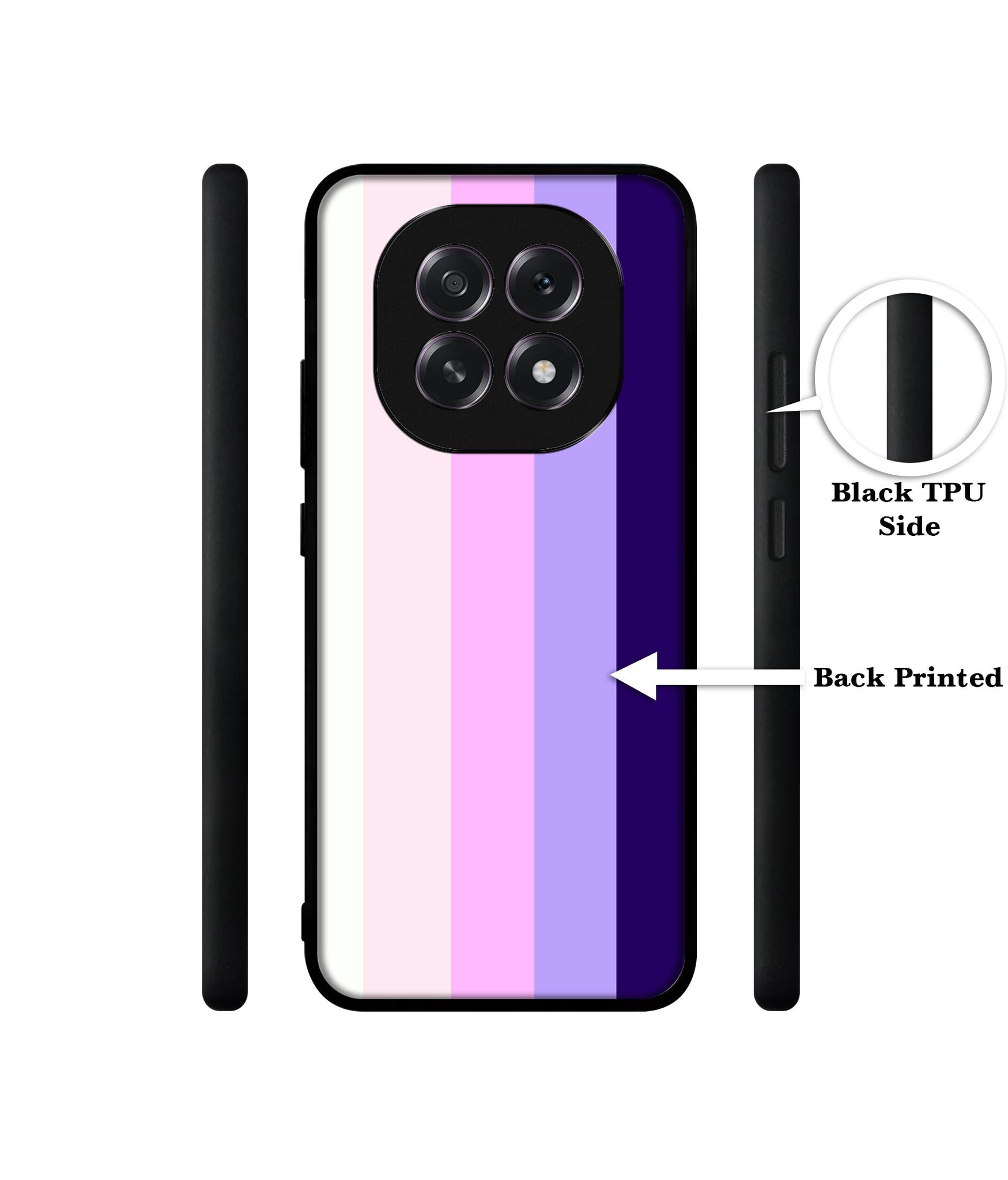 Pink and Purple Lines Designer 2D Printed Back Case Cover for Oppo F29 5G